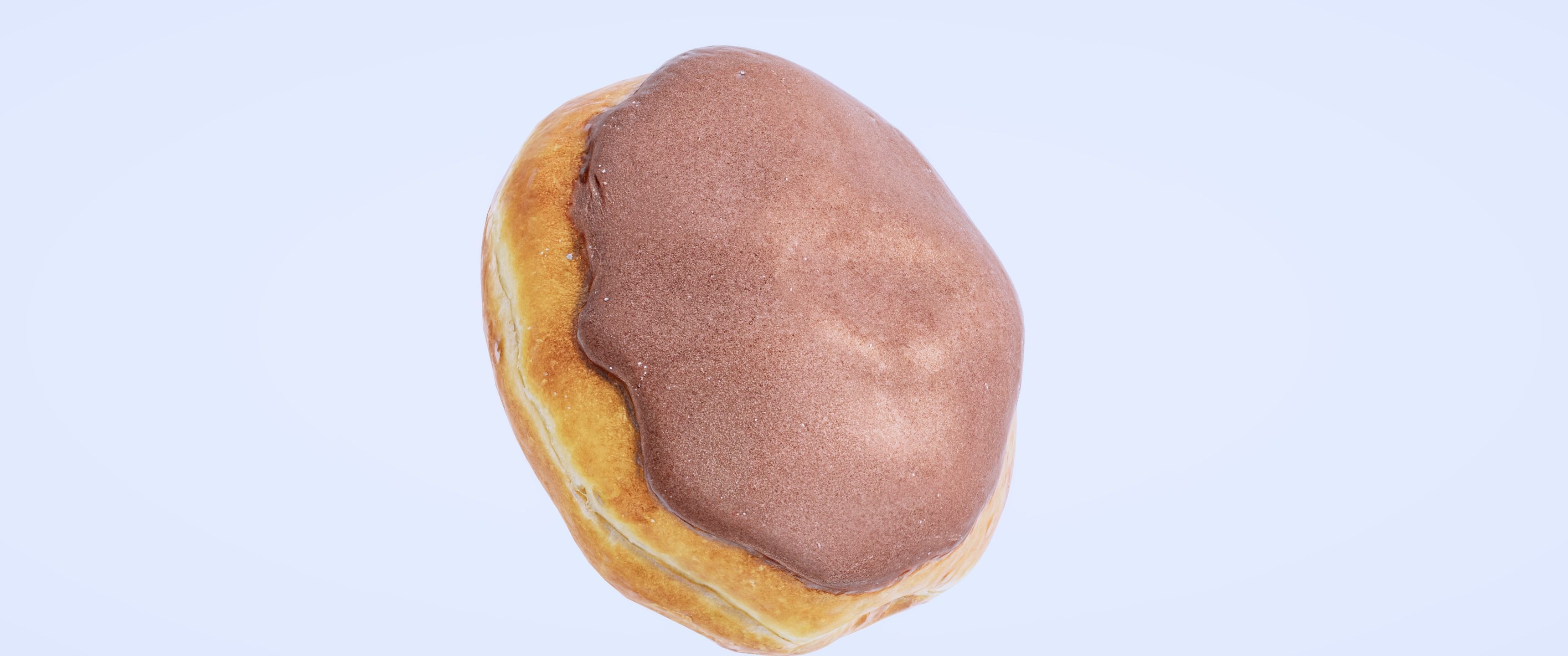 8k Cream Filled Doughnut - 4 Levels of Detail Low-poly 3D model_7