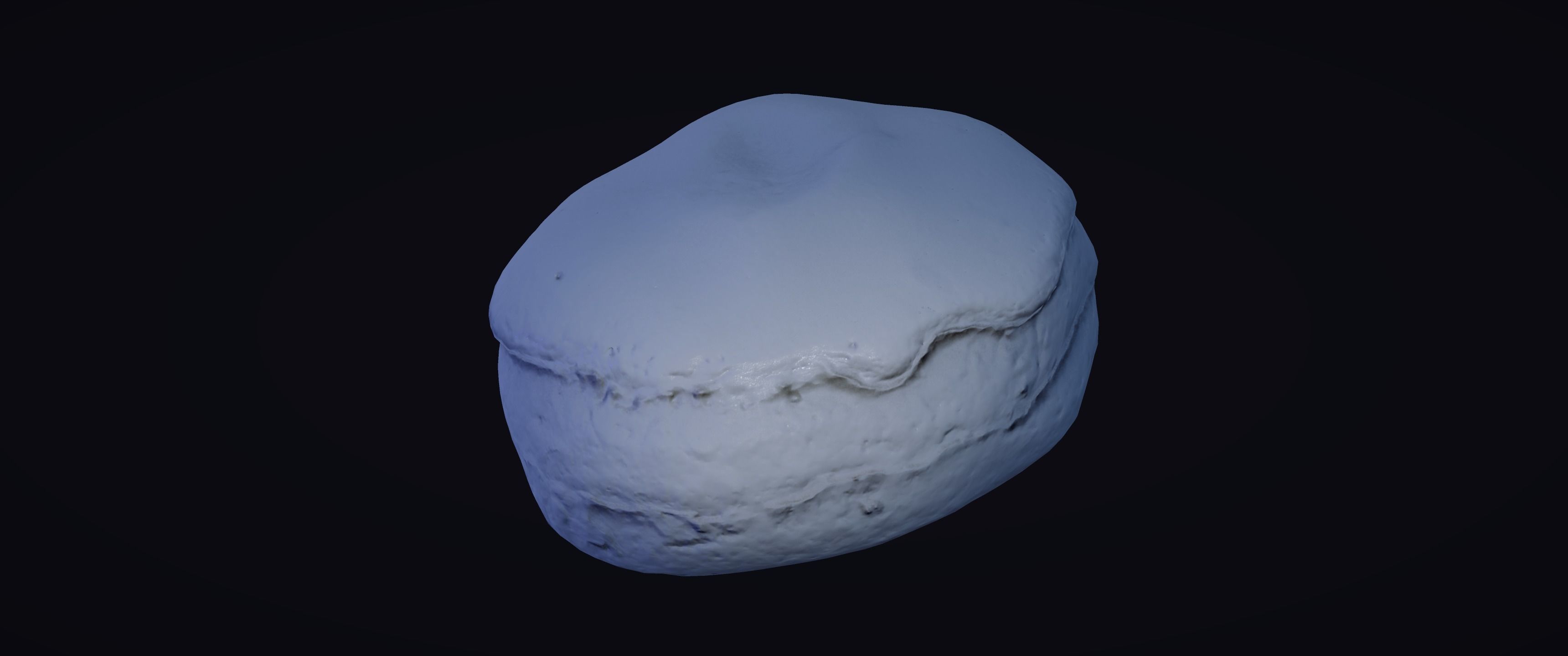 8k Cream Filled Doughnut - 4 Levels of Detail Low-poly 3D model_10