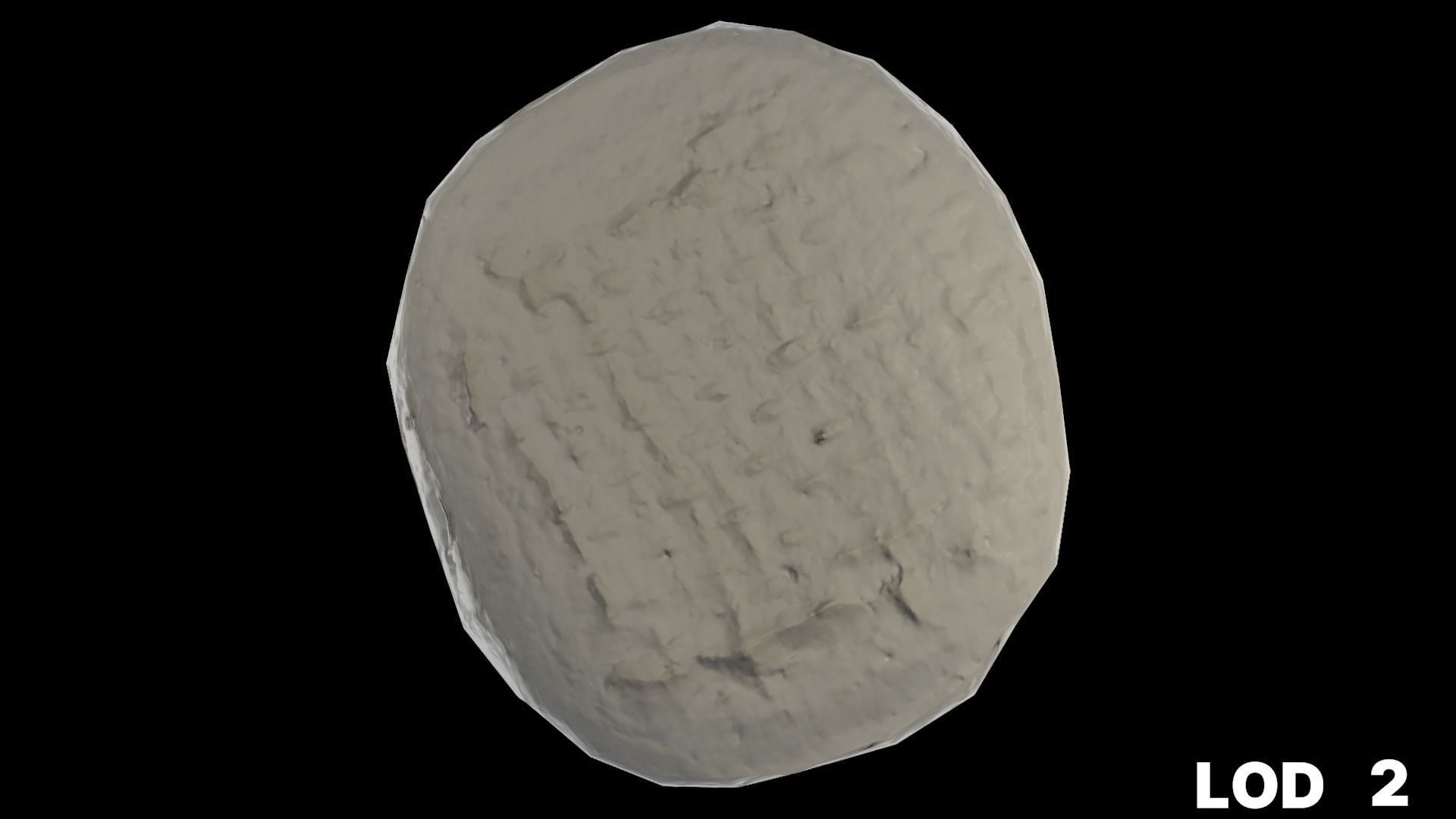 8k Cream Filled Doughnut - 4 Levels of Detail Low-poly 3D model_36