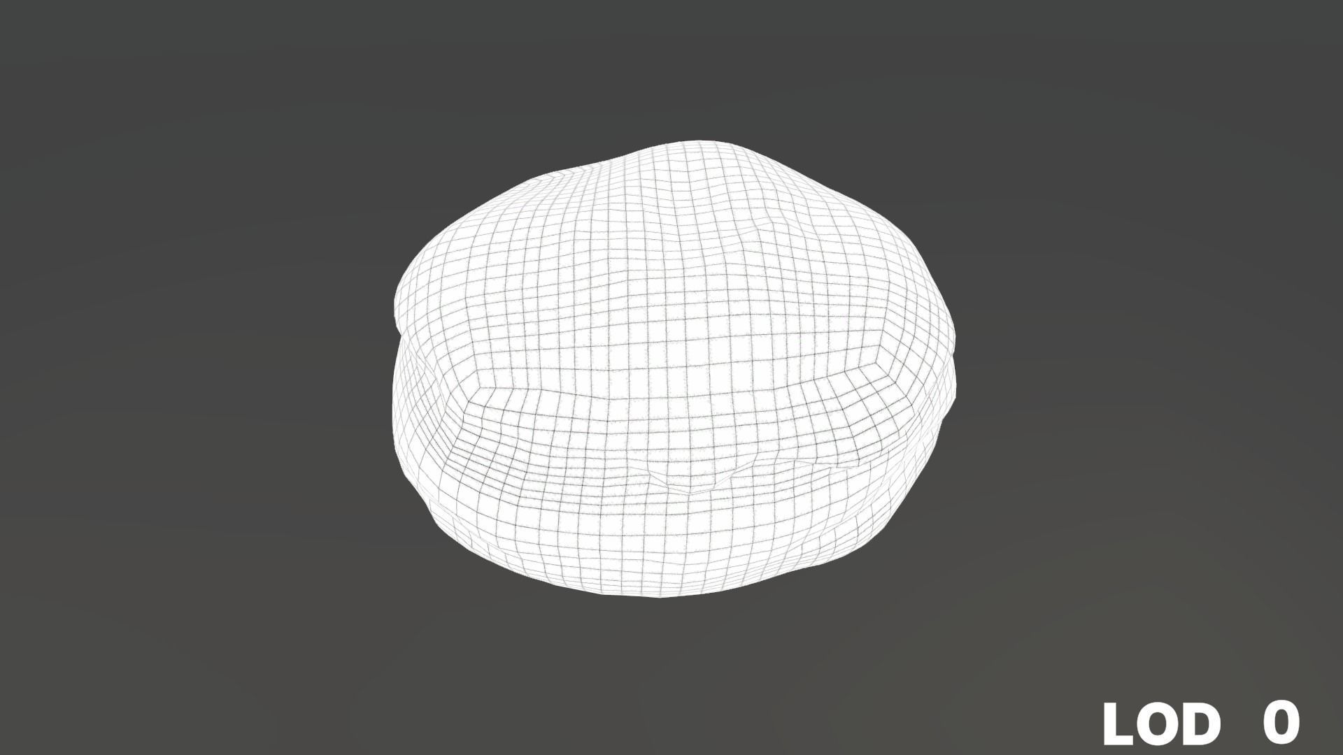 8k Cream Filled Doughnut - 4 Levels of Detail Low-poly 3D model_42