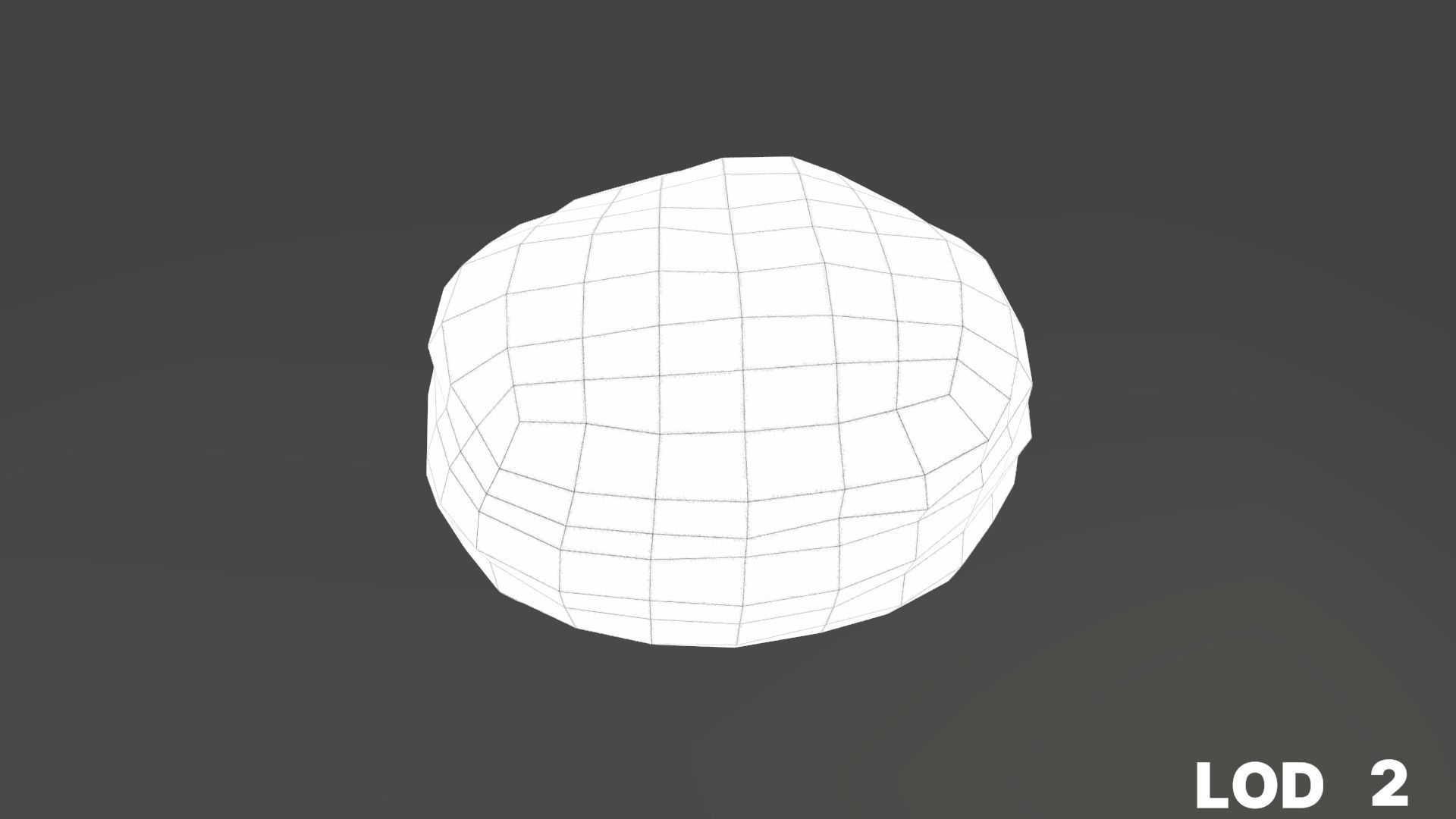 8k Cream Filled Doughnut - 4 Levels of Detail Low-poly 3D model_44