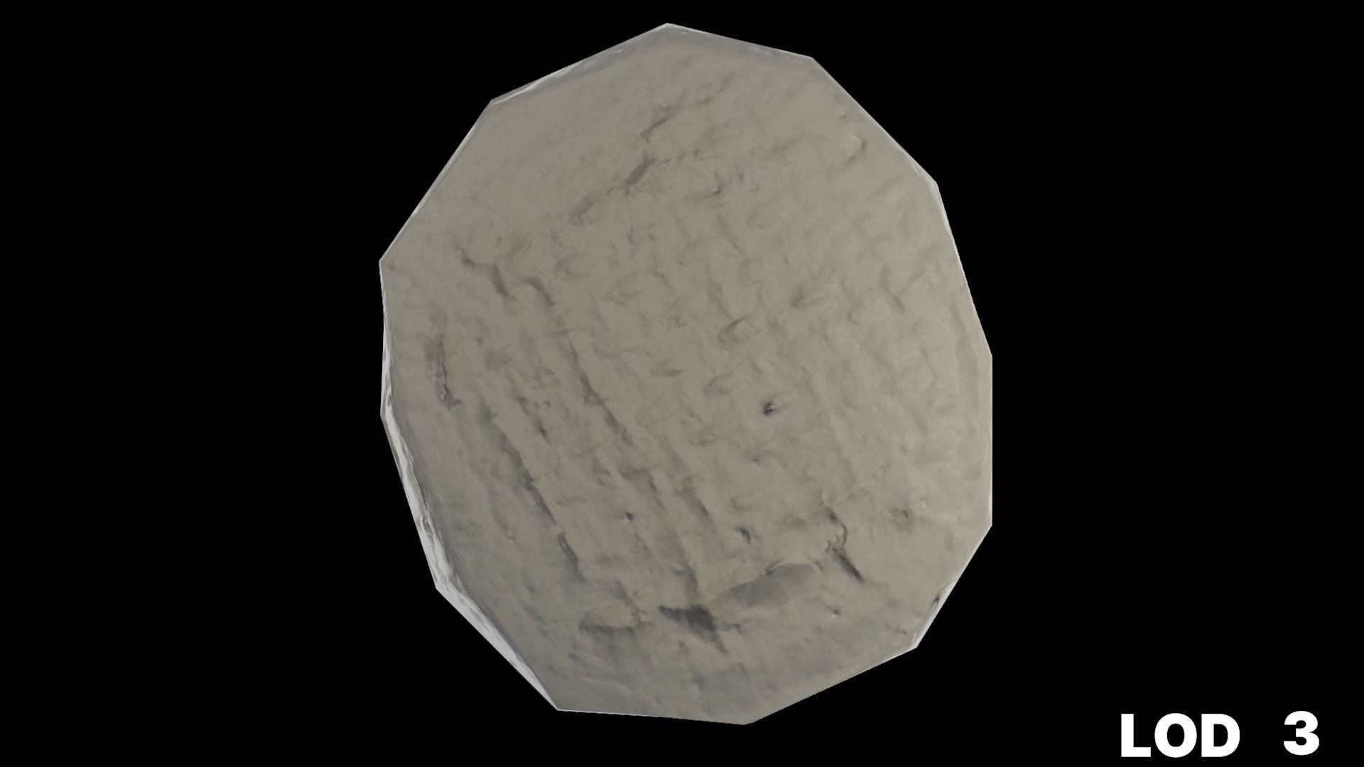 8k Cream Filled Doughnut - 4 Levels of Detail Low-poly 3D model_37