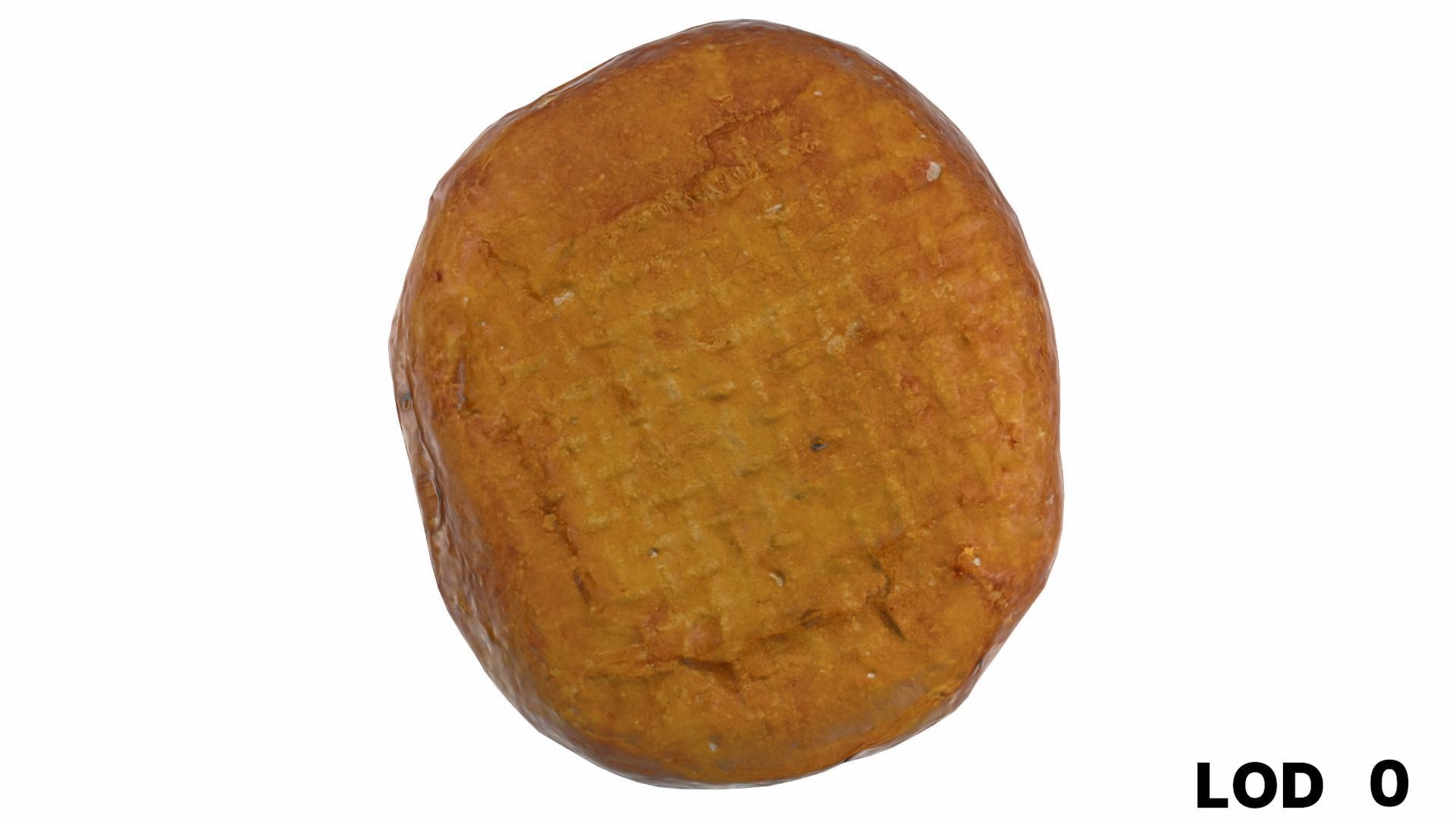 8k Cream Filled Doughnut - 4 Levels of Detail Low-poly 3D model_21