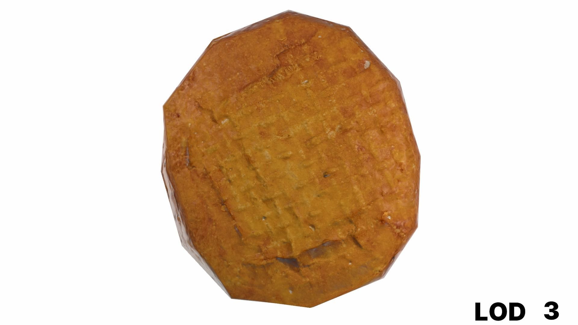 8k Cream Filled Doughnut - 4 Levels of Detail Low-poly 3D model_24