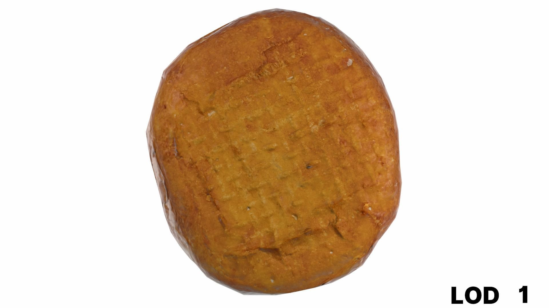 8k Cream Filled Doughnut - 4 Levels of Detail Low-poly 3D model_22