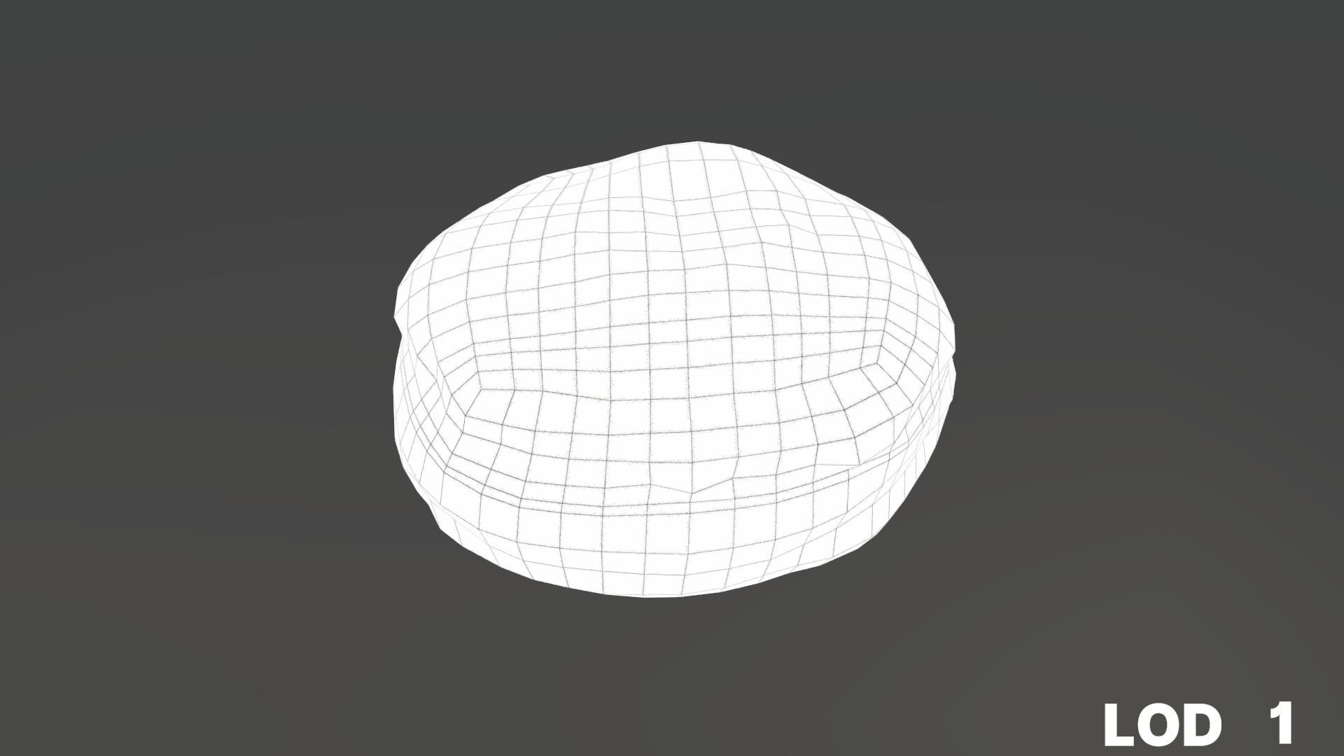 8k Cream Filled Doughnut - 4 Levels of Detail Low-poly 3D model_43