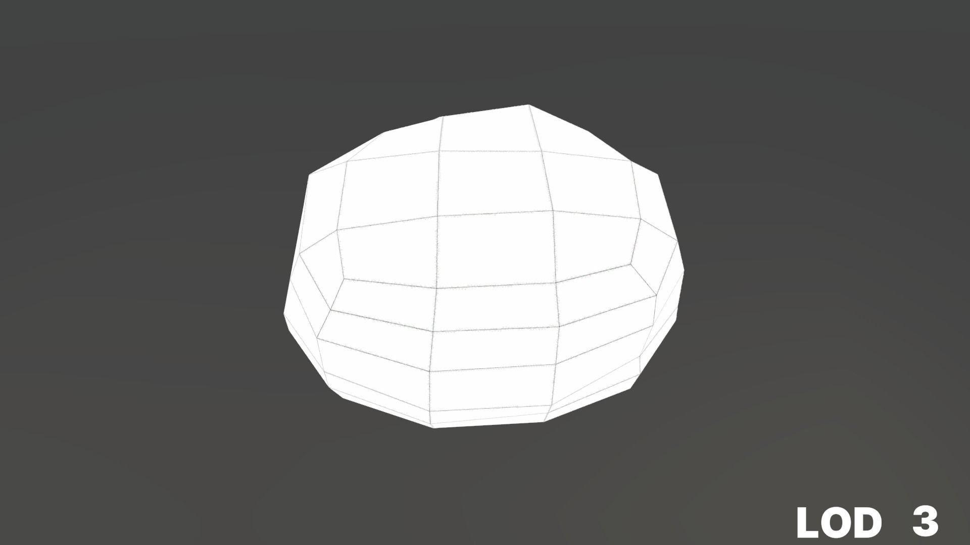 8k Cream Filled Doughnut - 4 Levels of Detail Low-poly 3D model_45