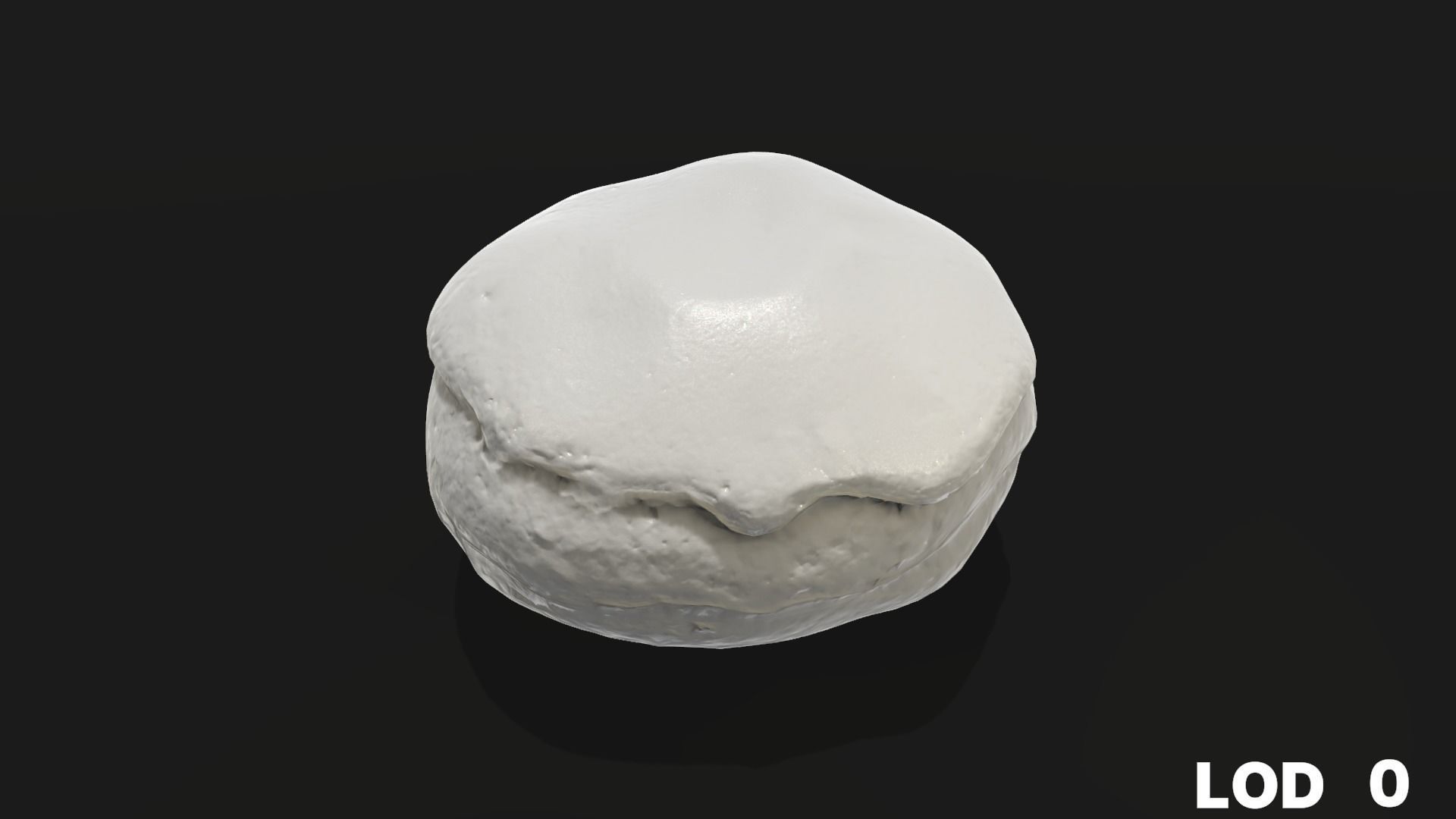 8k Cream Filled Doughnut - 4 Levels of Detail Low-poly 3D model_29