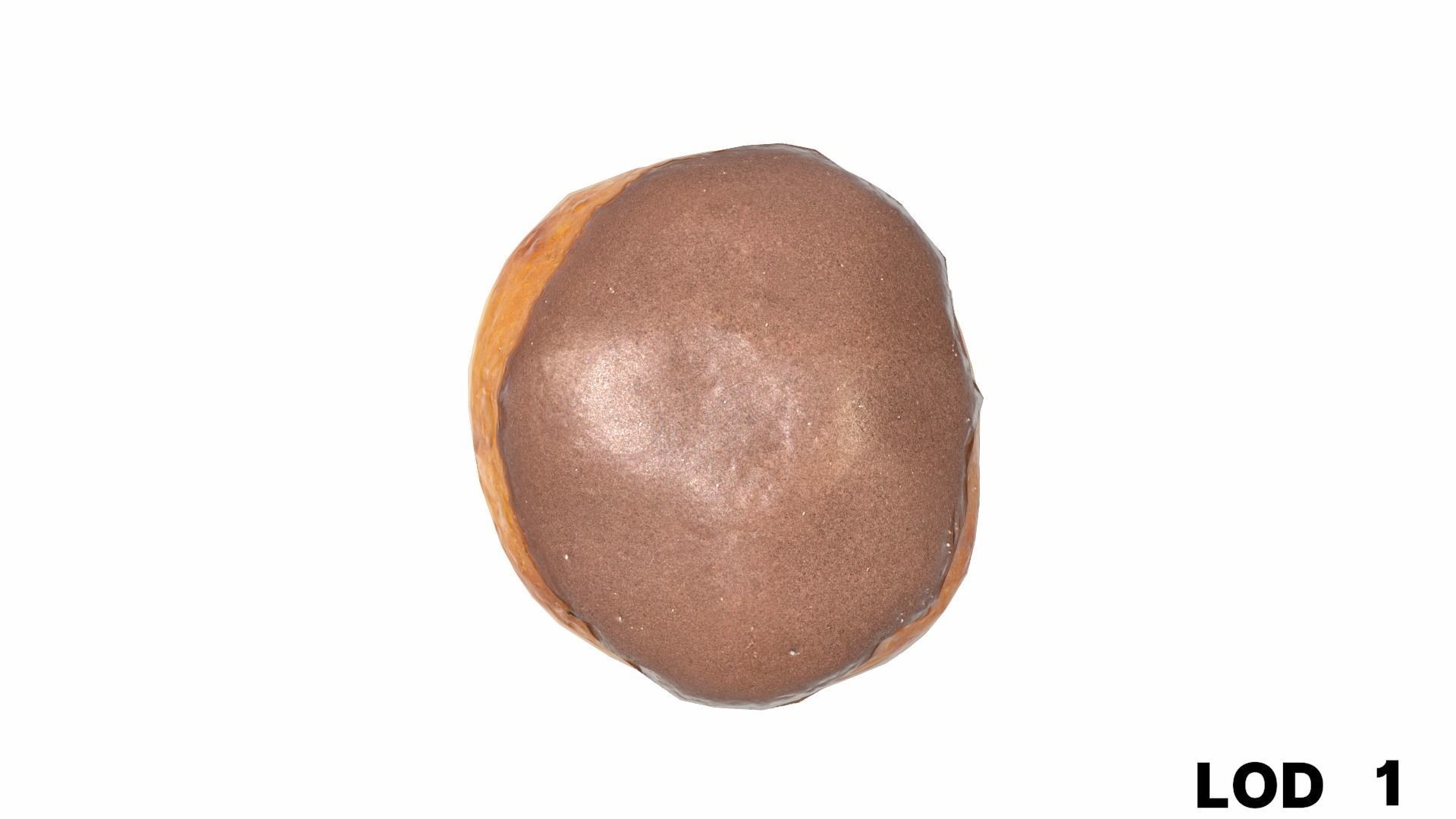 8k Cream Filled Doughnut - 4 Levels of Detail Low-poly 3D model_26