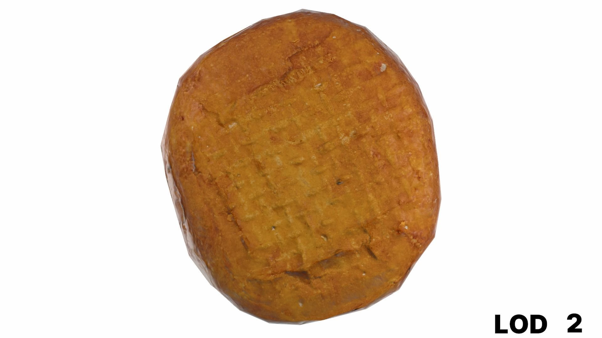 8k Cream Filled Doughnut - 4 Levels of Detail Low-poly 3D model_23