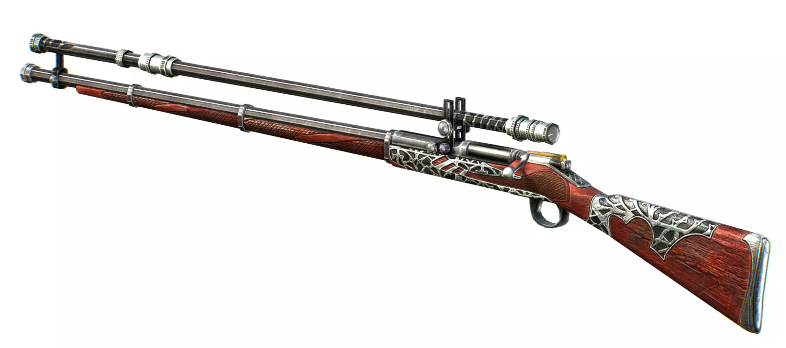 High-precision Sniper Rifle 02 Low-poly 3D model_0