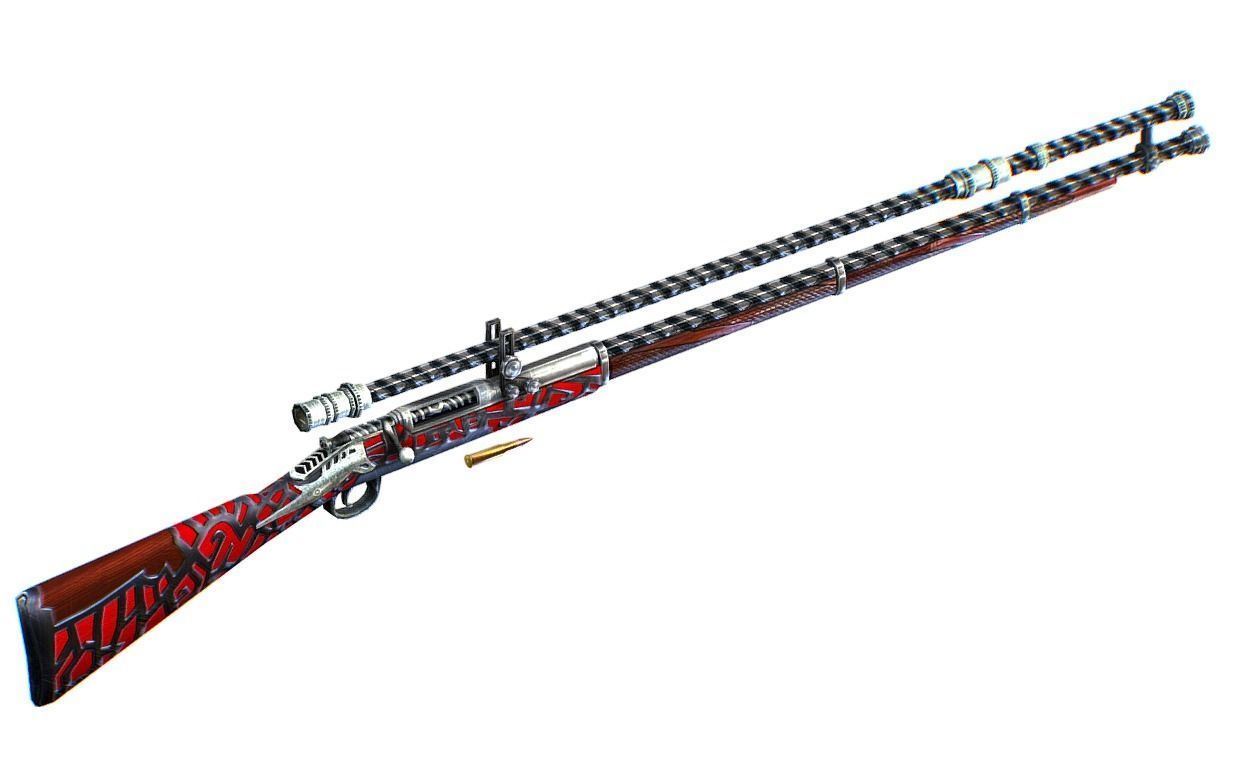 High-precision Sniper Rifle 03 Low-poly 3D model_3