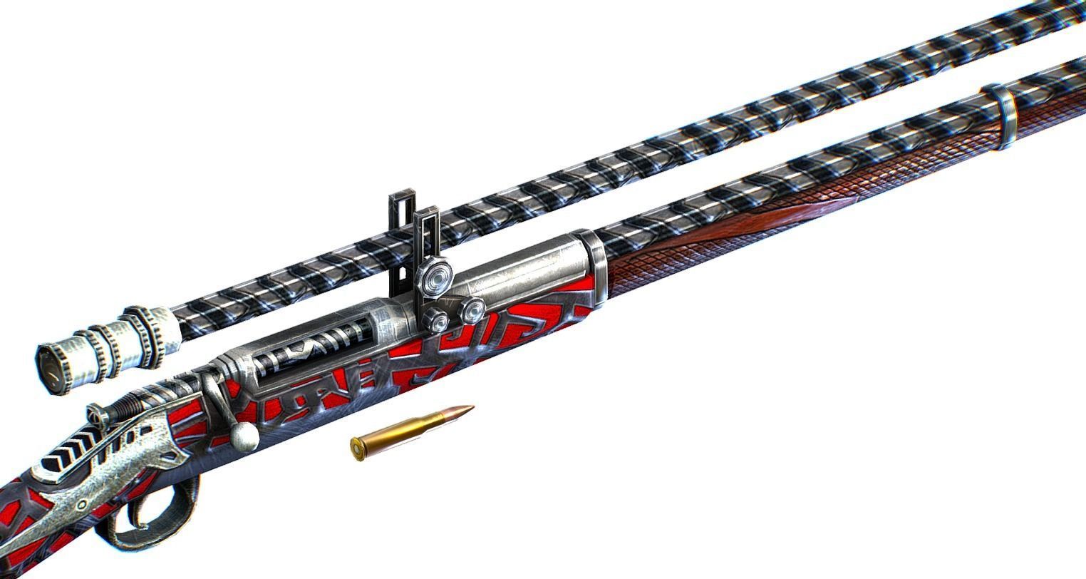 High-precision Sniper Rifle 03 Low-poly 3D model_1