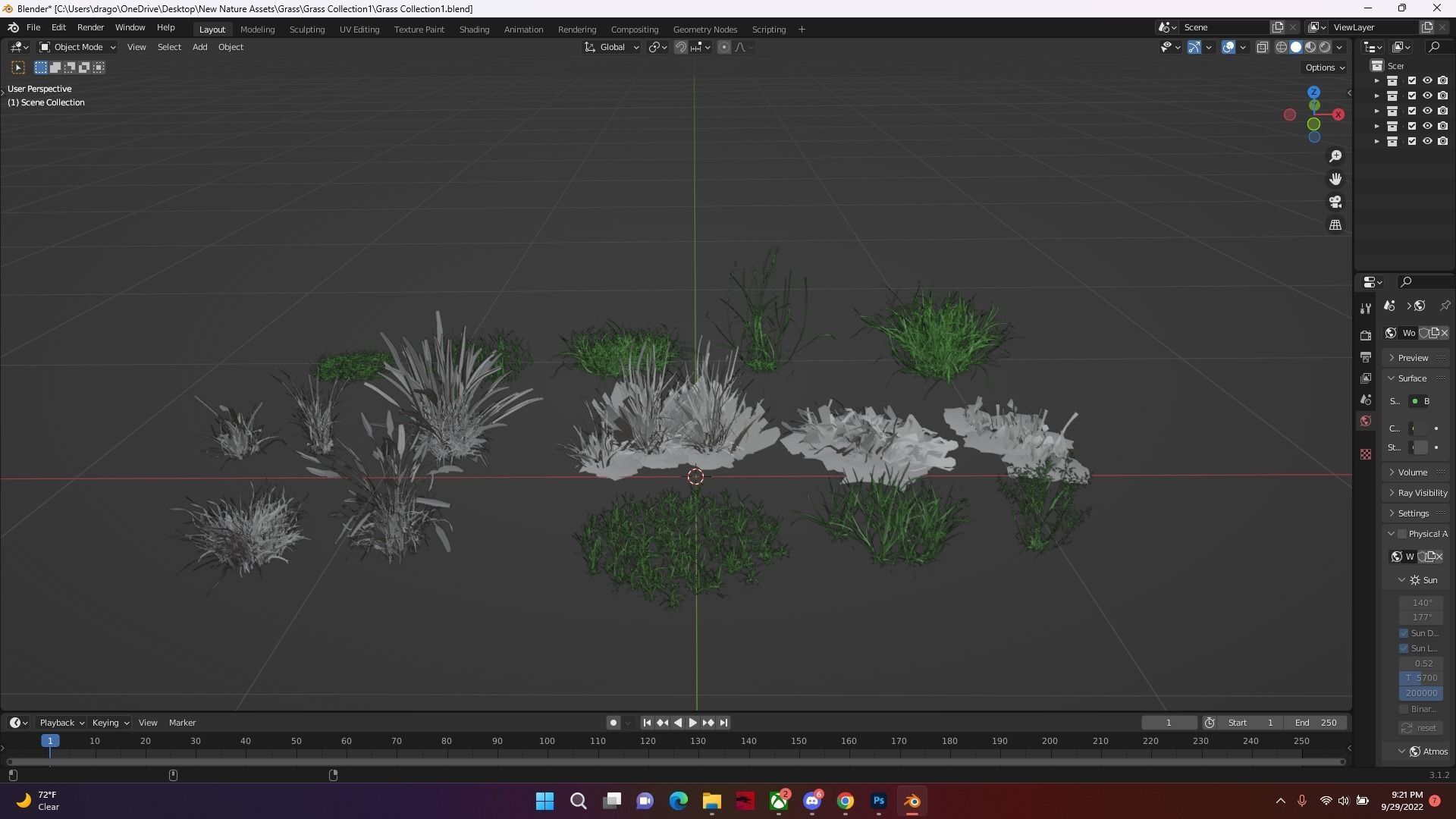 Grass Variety Pack 1 3D model_4