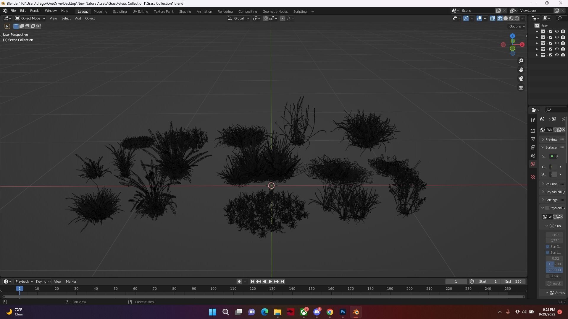 Grass Variety Pack 1 3D model_5