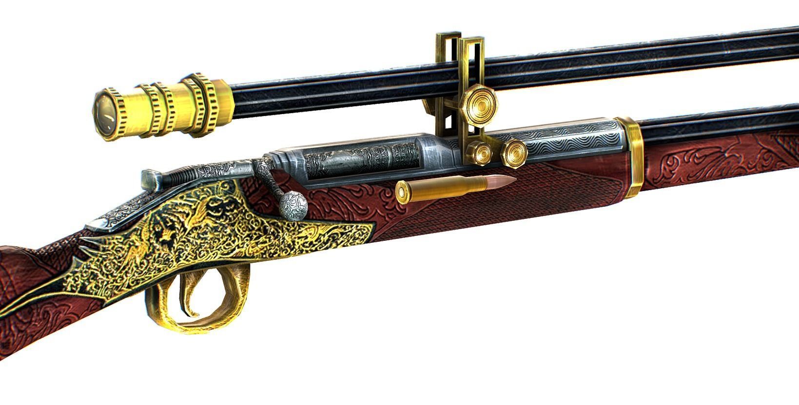 High-precision Sniper Rifle 04 Low-poly 3D model_1