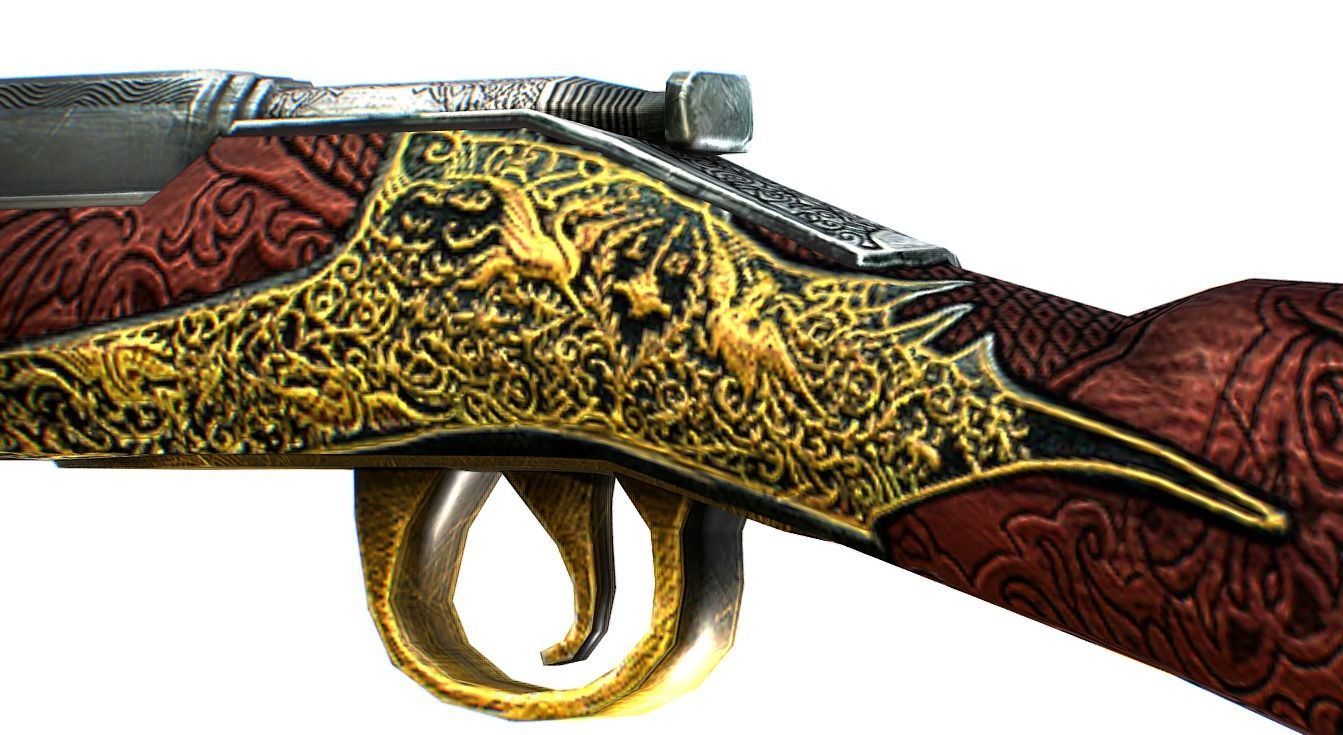 High-precision Sniper Rifle 04 Low-poly 3D model_3