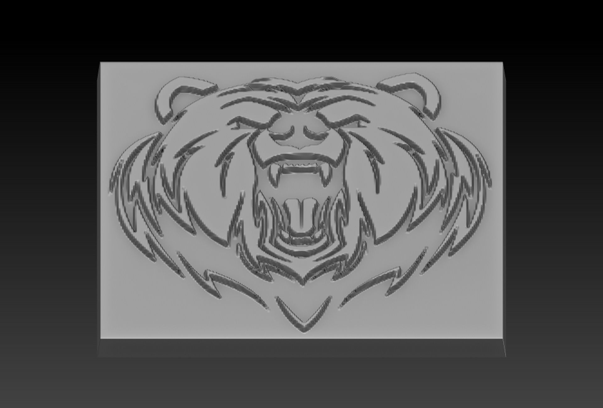 Bearr bear head 3D print model_4