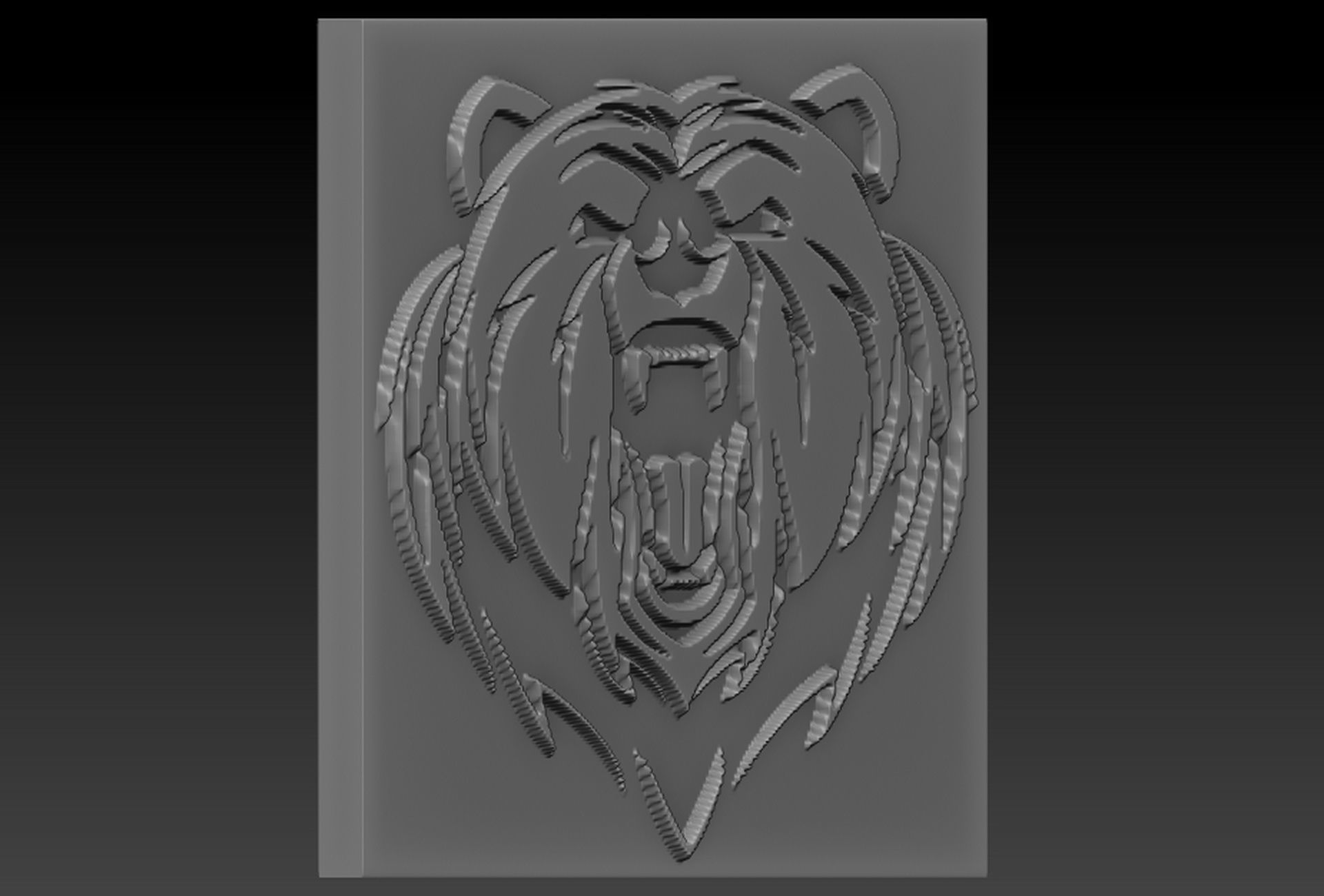 Bearr bear head 3D print model_1