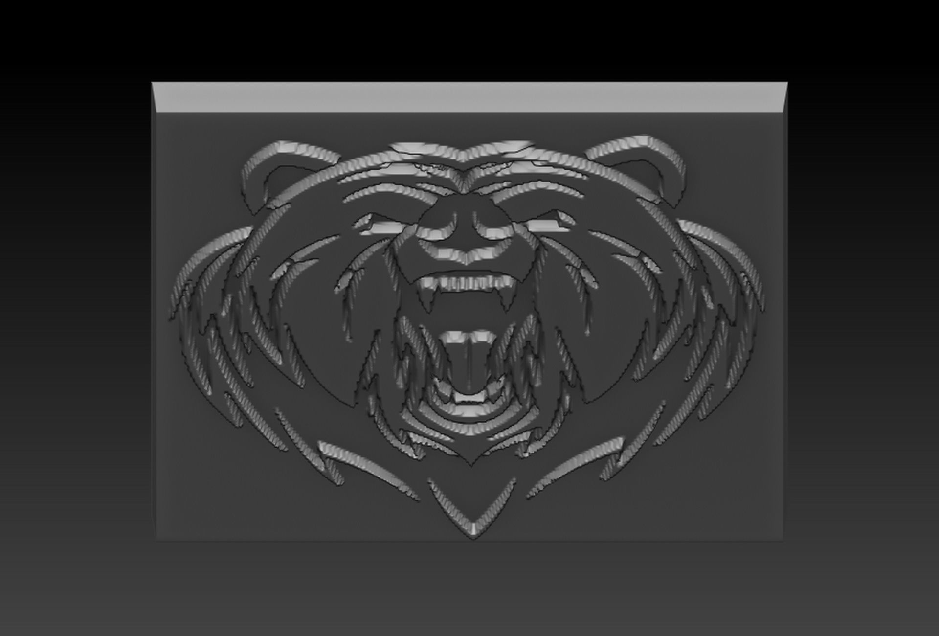 Bearr bear head 3D print model_3