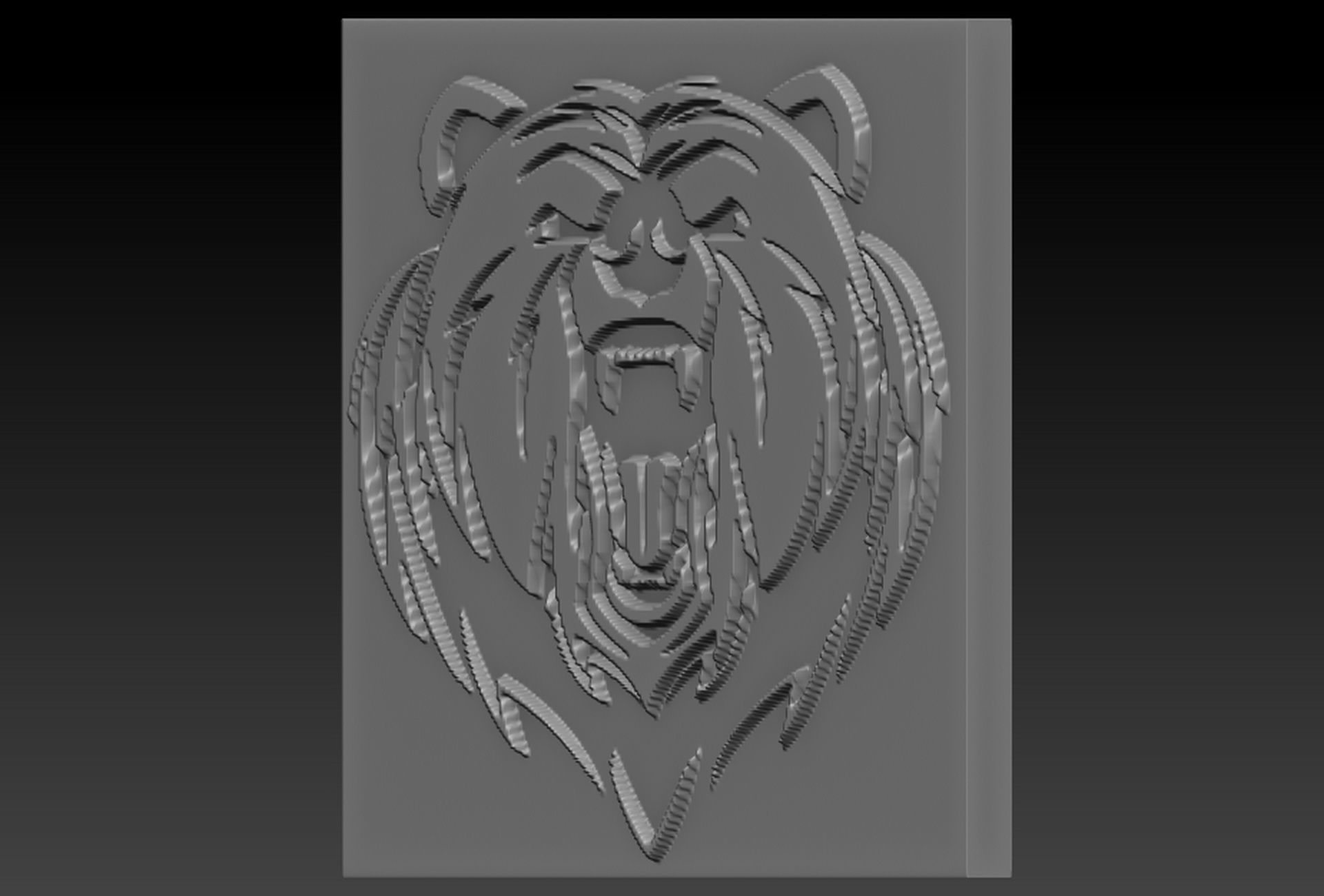 Bearr bear head 3D print model_2
