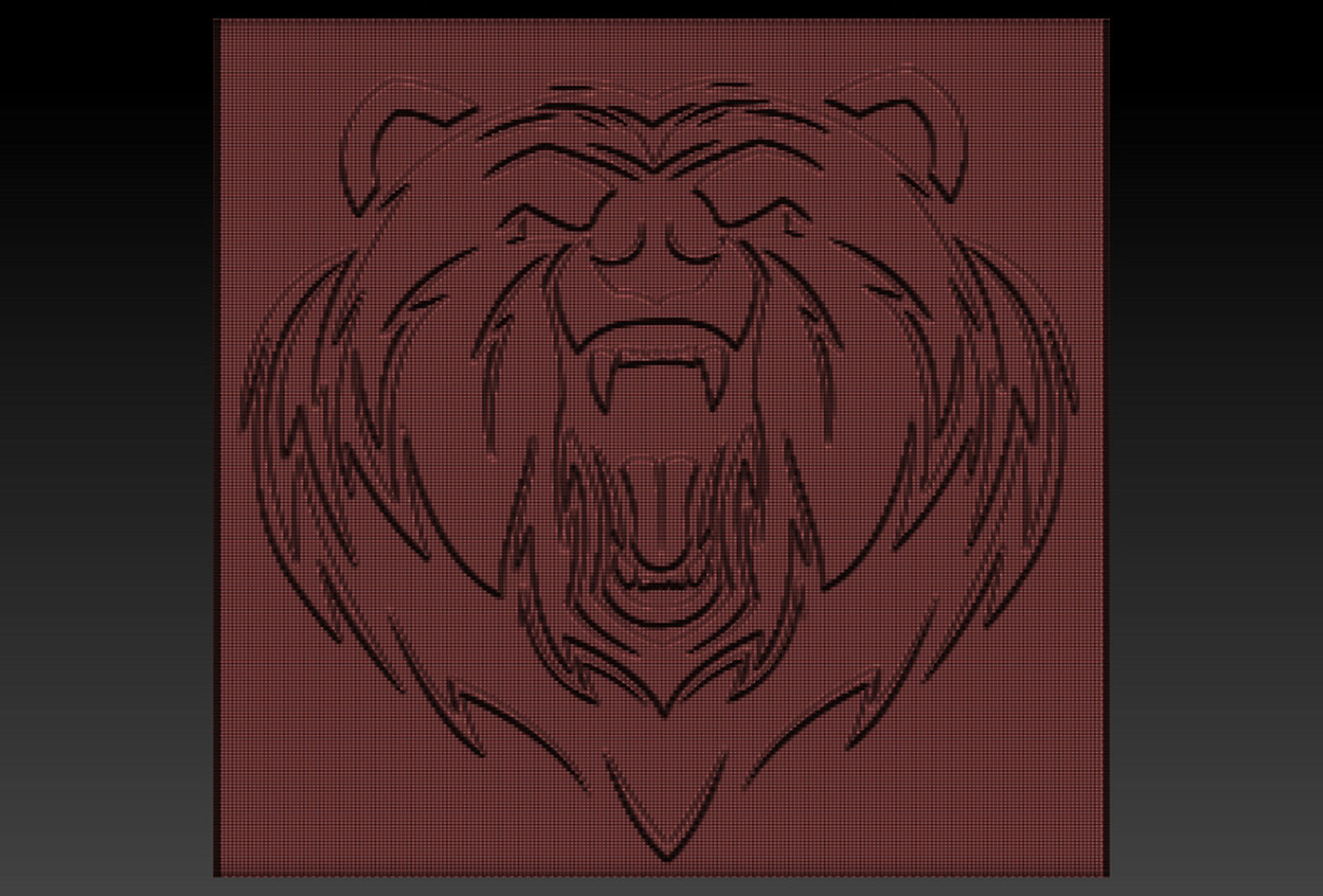 Bearr bear head 3D print model_6