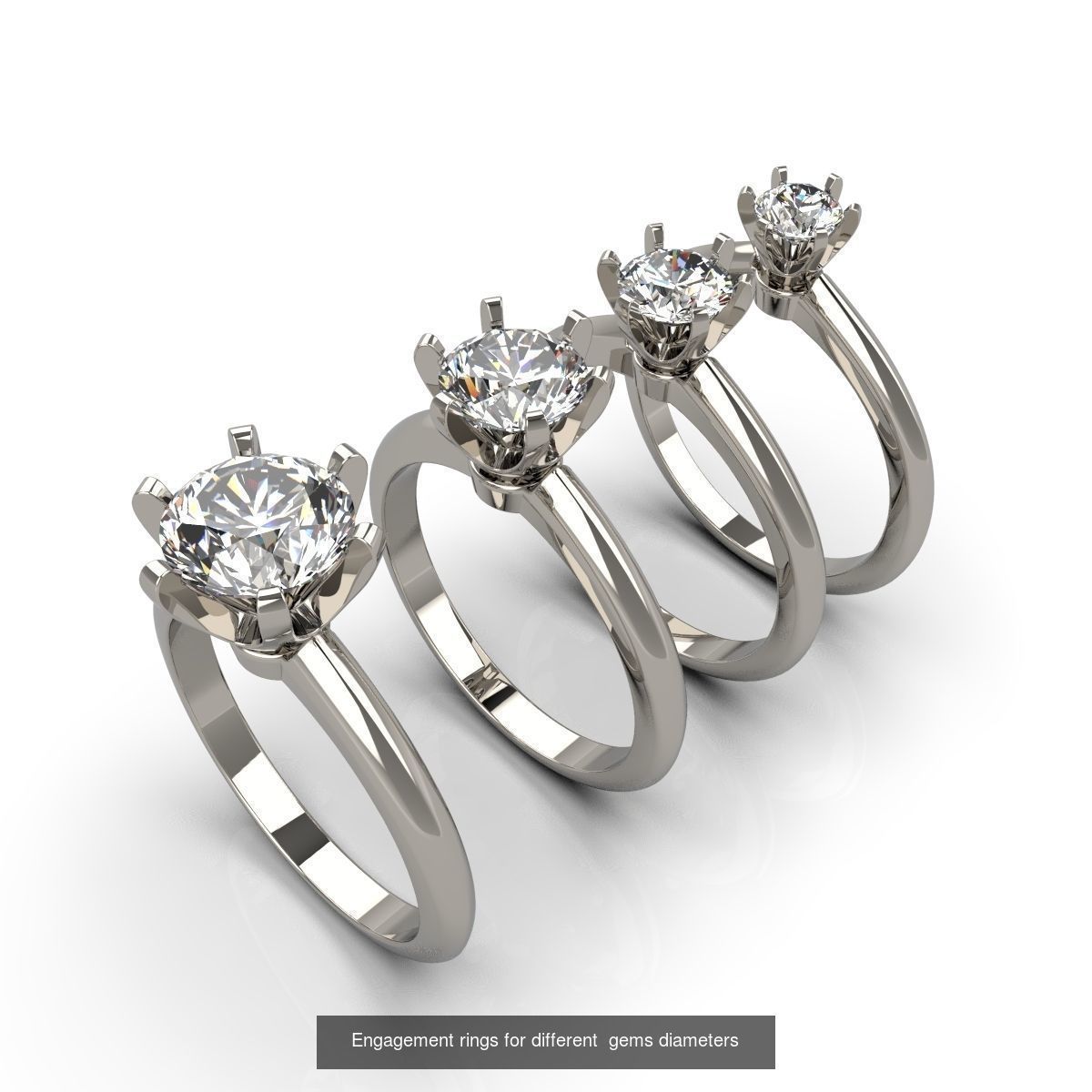 Engagement ring 3D Model Collection_4