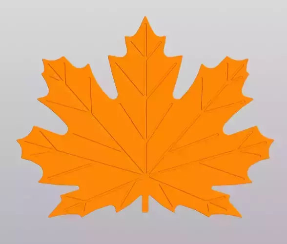 Cup coaster Maple leaf 3D print model