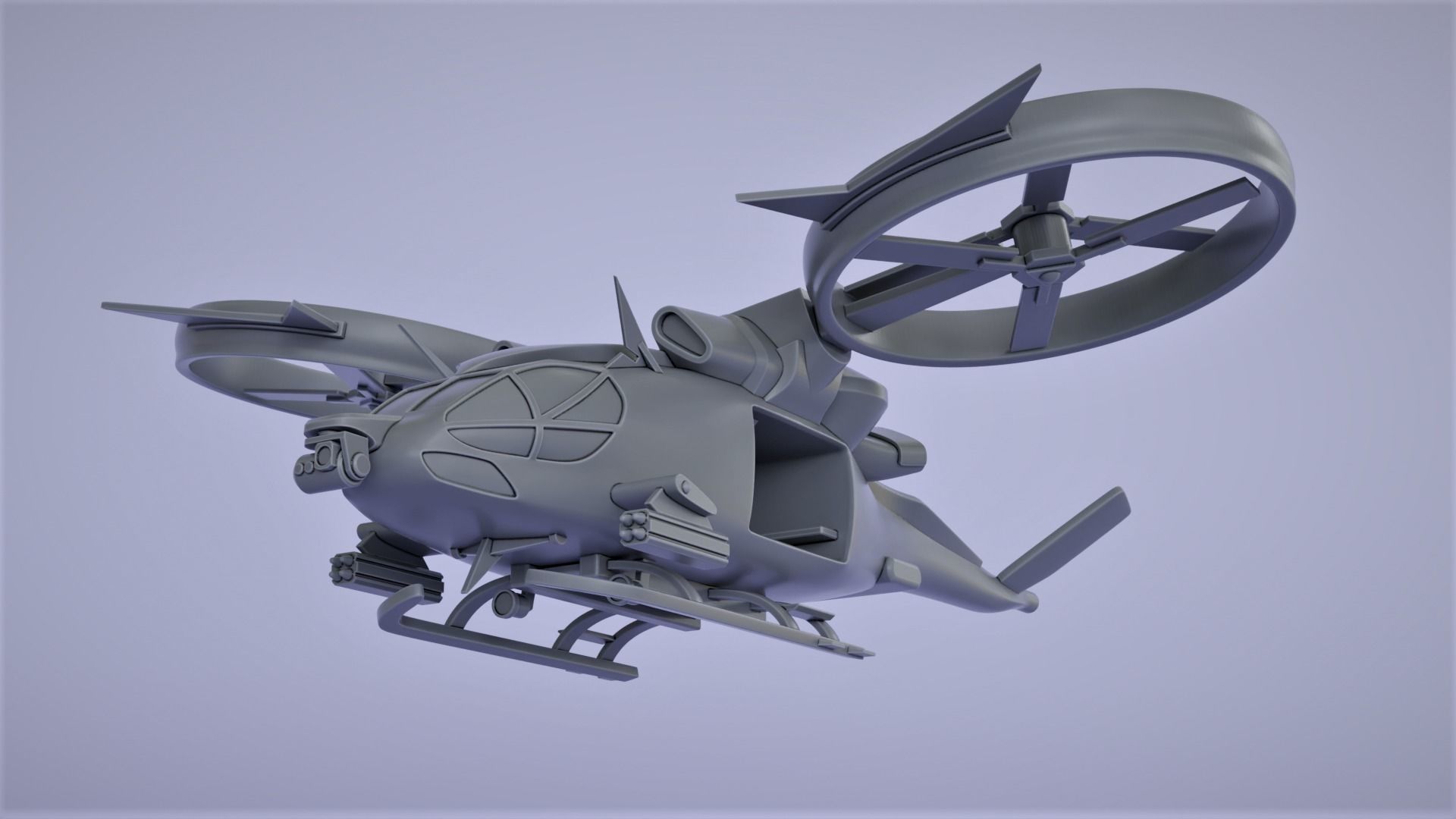 Avatar helicopter 3D print model_1