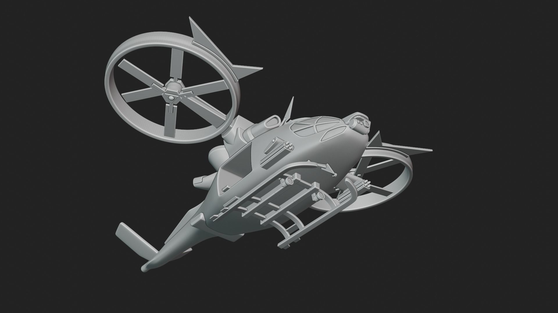 Avatar helicopter 3D print model_6