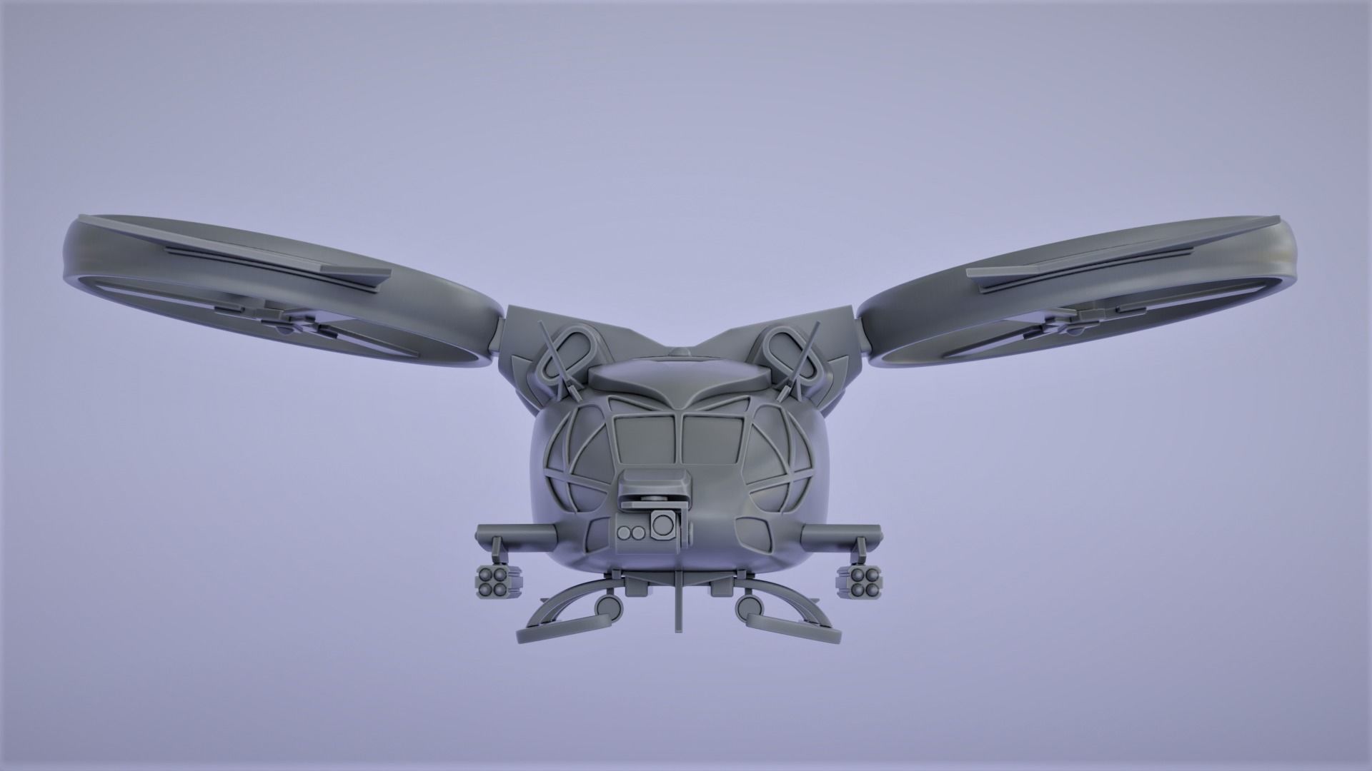 Avatar helicopter 3D print model_2