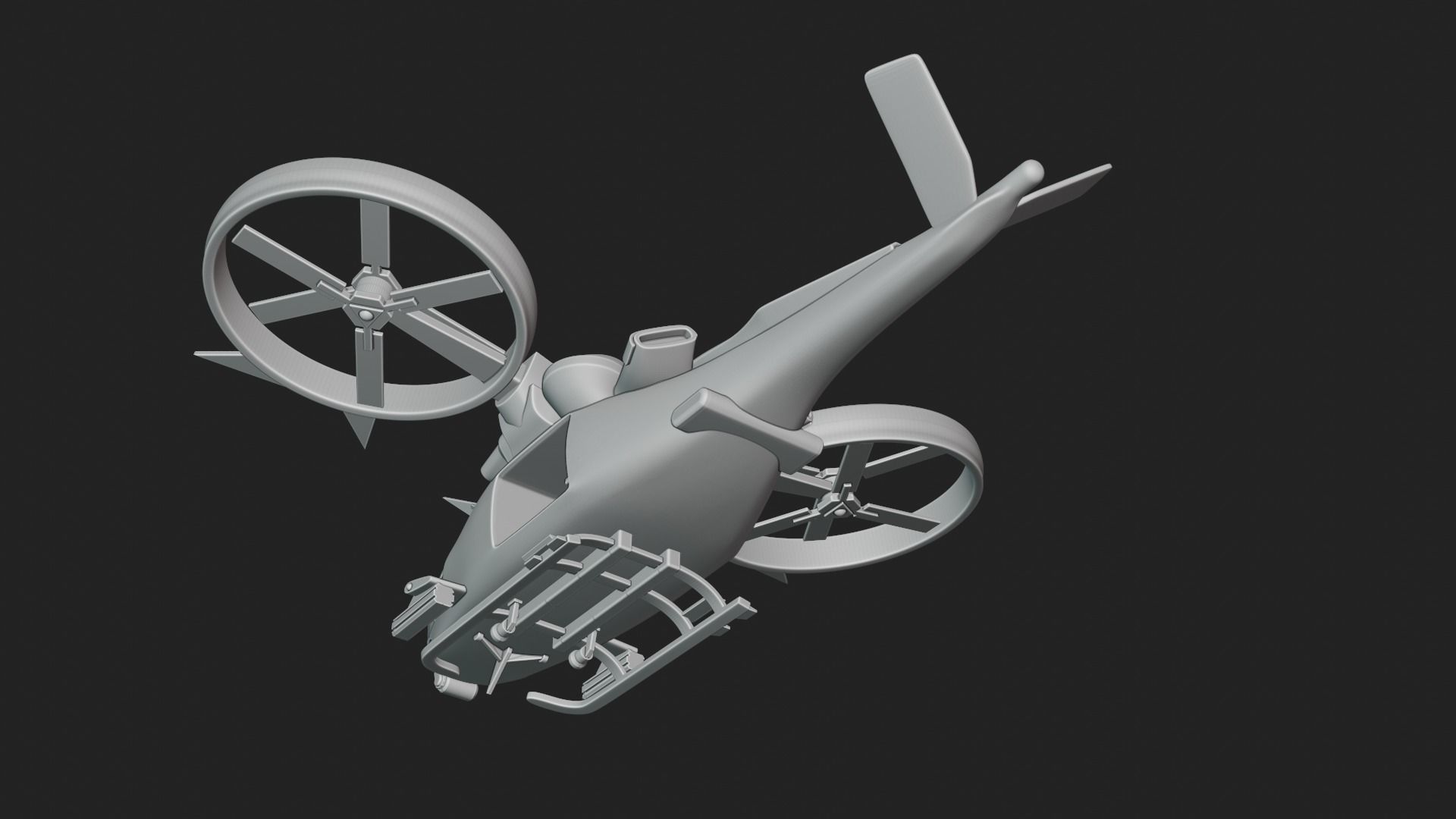 Avatar helicopter 3D print model_4