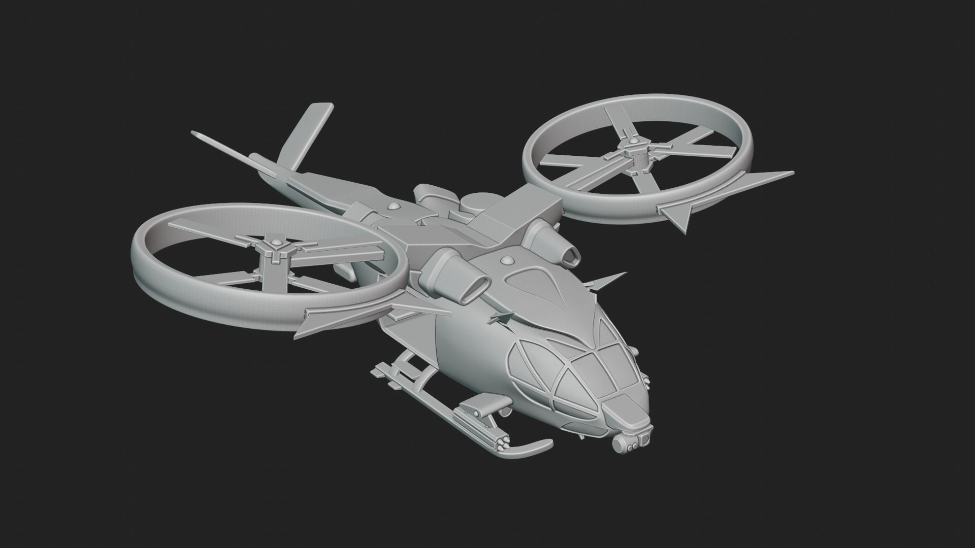 Avatar helicopter 3D print model_5