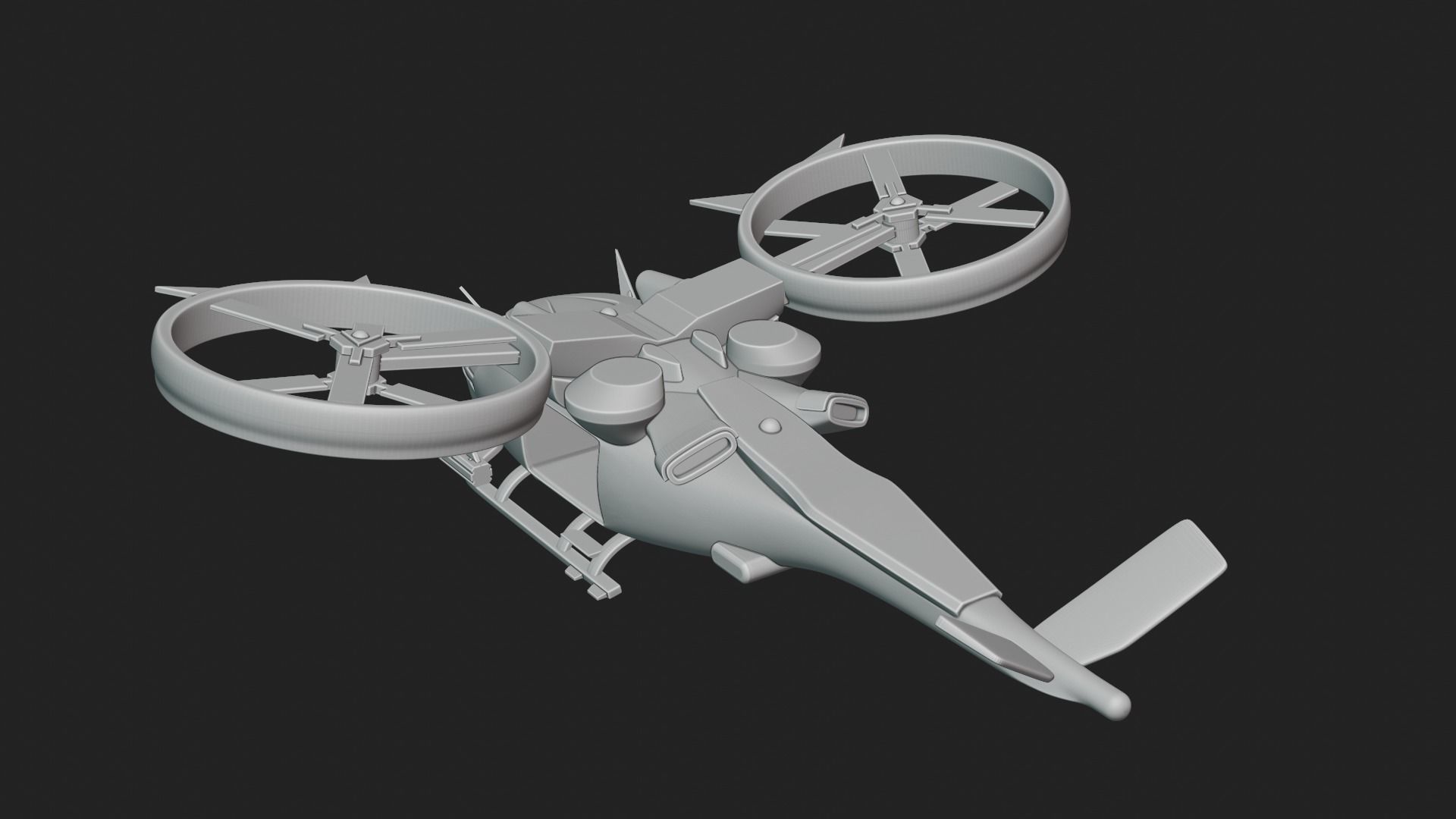 Avatar helicopter 3D print model_3