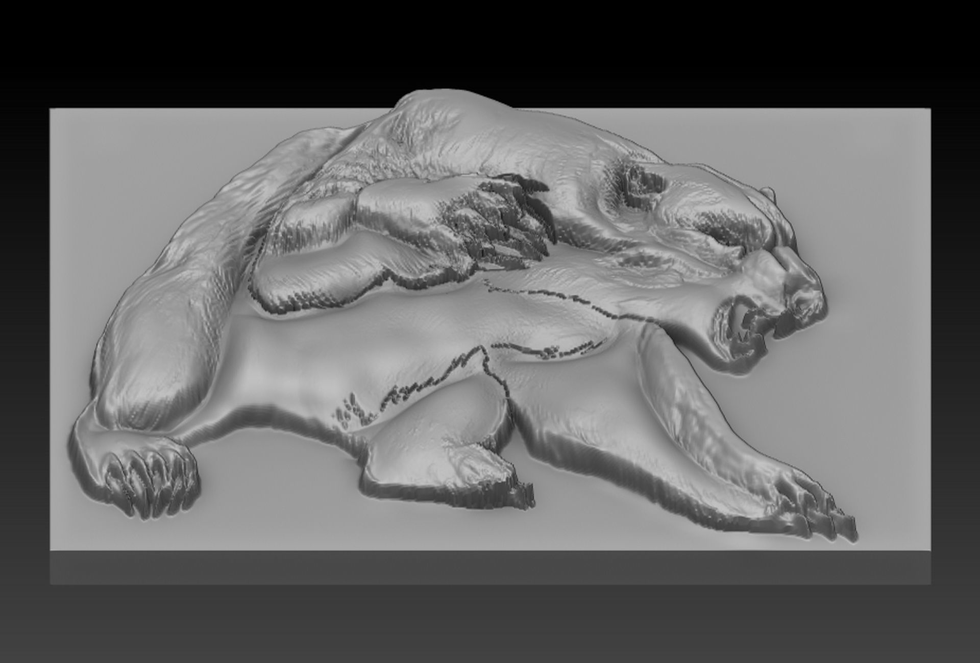 Bearr plate with holes 3D print model_4