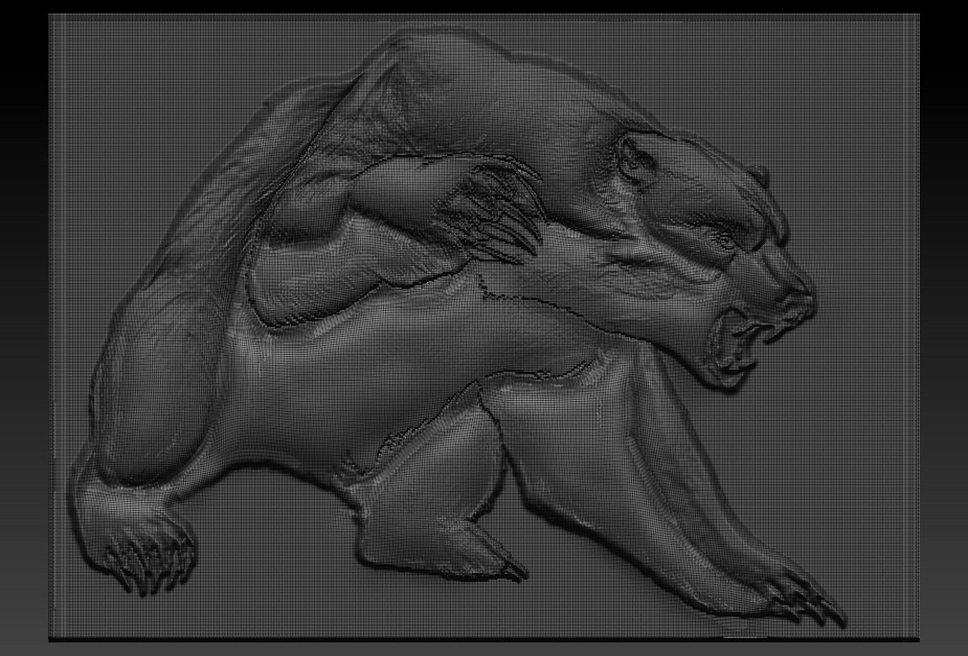 Bearr plate with holes 3D print model_6