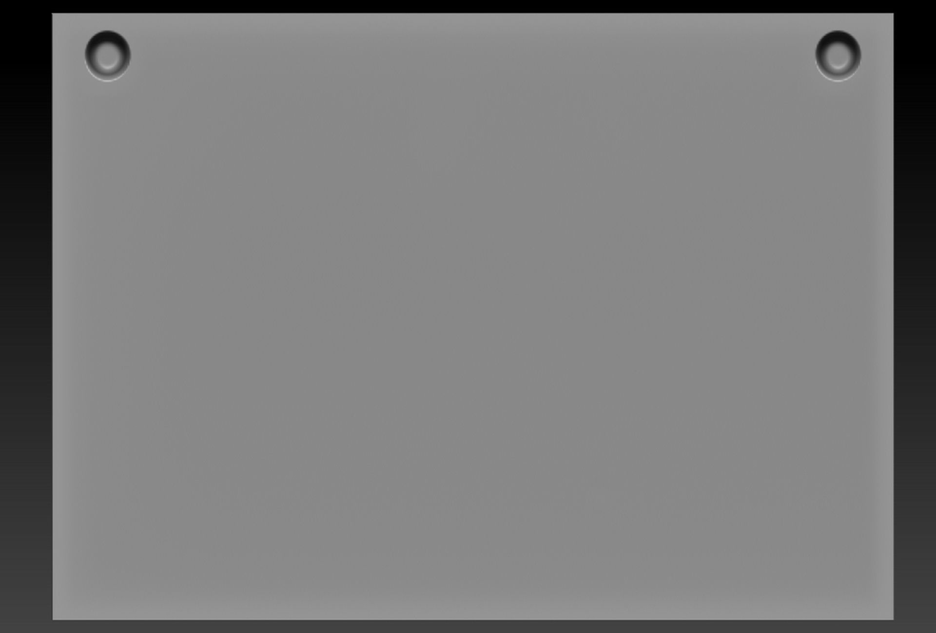 Bearr plate with holes 3D print model_5