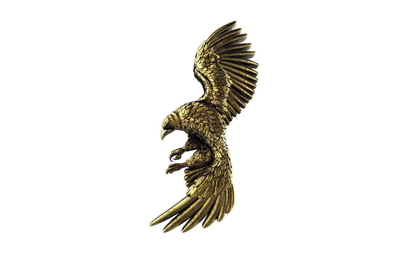 Eagle pendant  3D print model_4