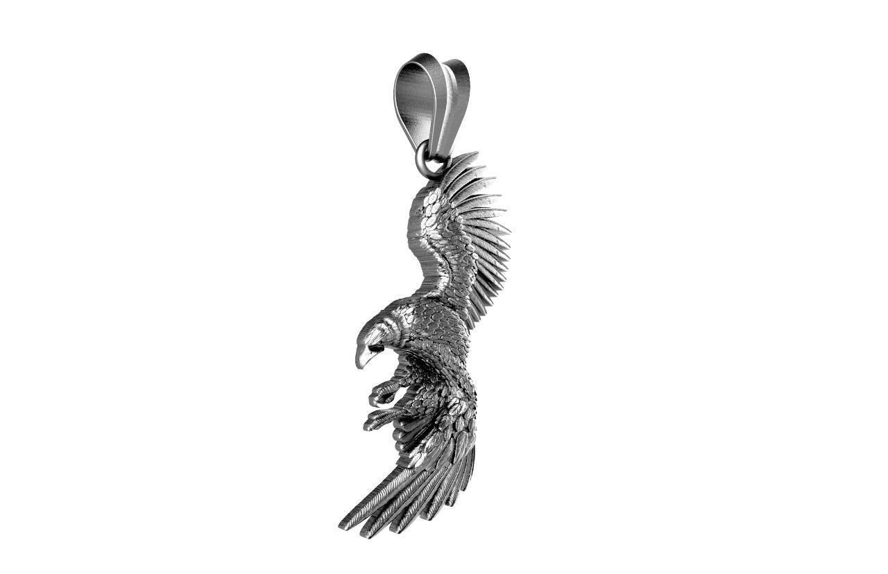 Eagle pendant  3D print model_2