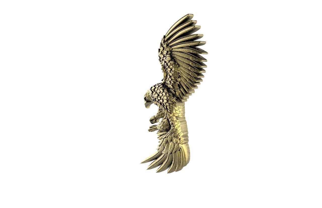 Eagle pendant  3D print model_5