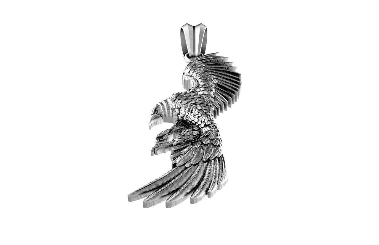 Eagle pendant  3D print model_3