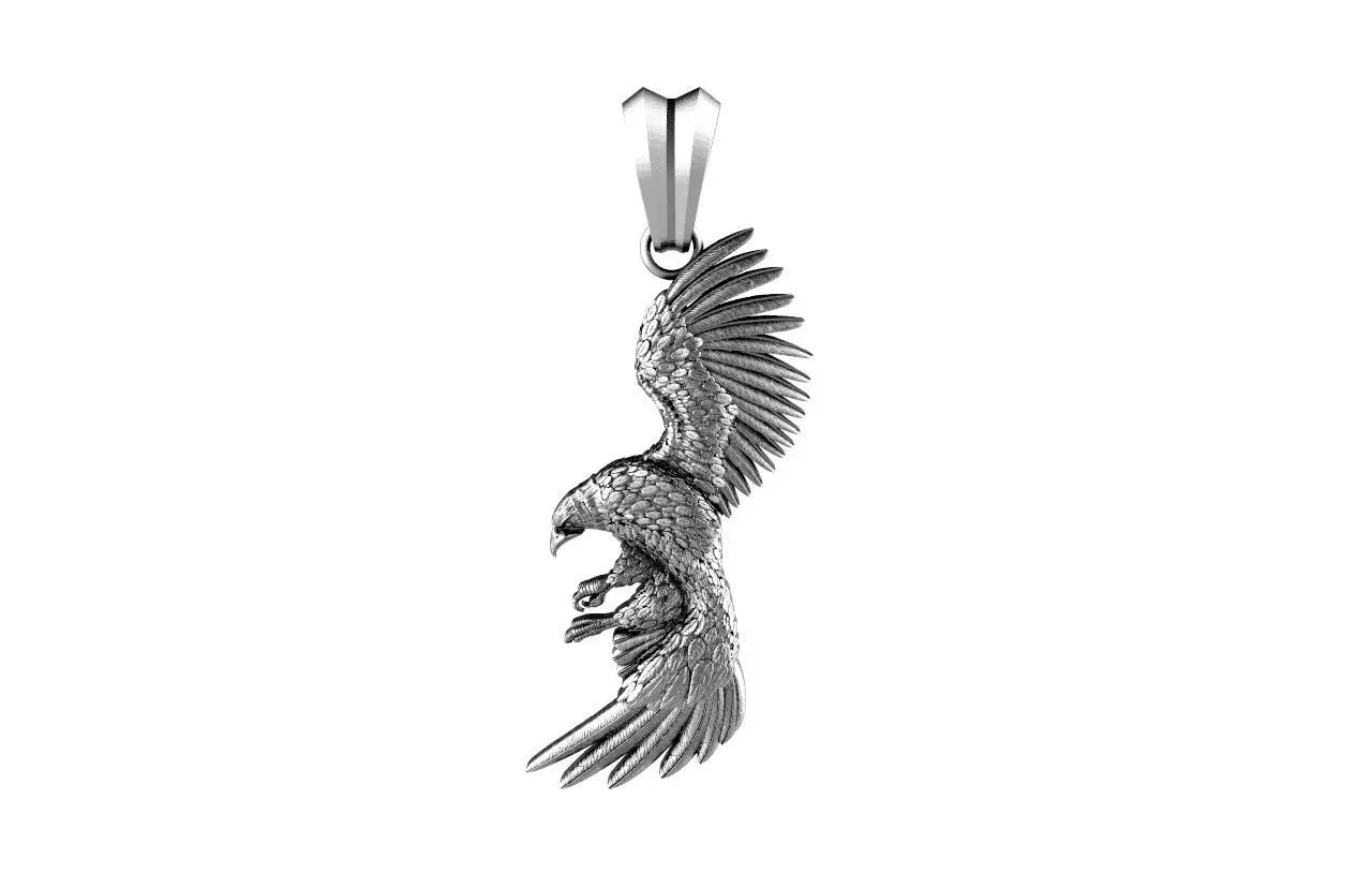 Eagle pendant  3D print model_0