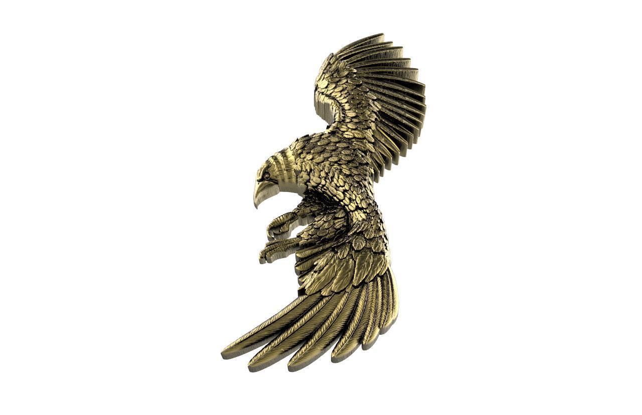 Eagle pendant  3D print model_7
