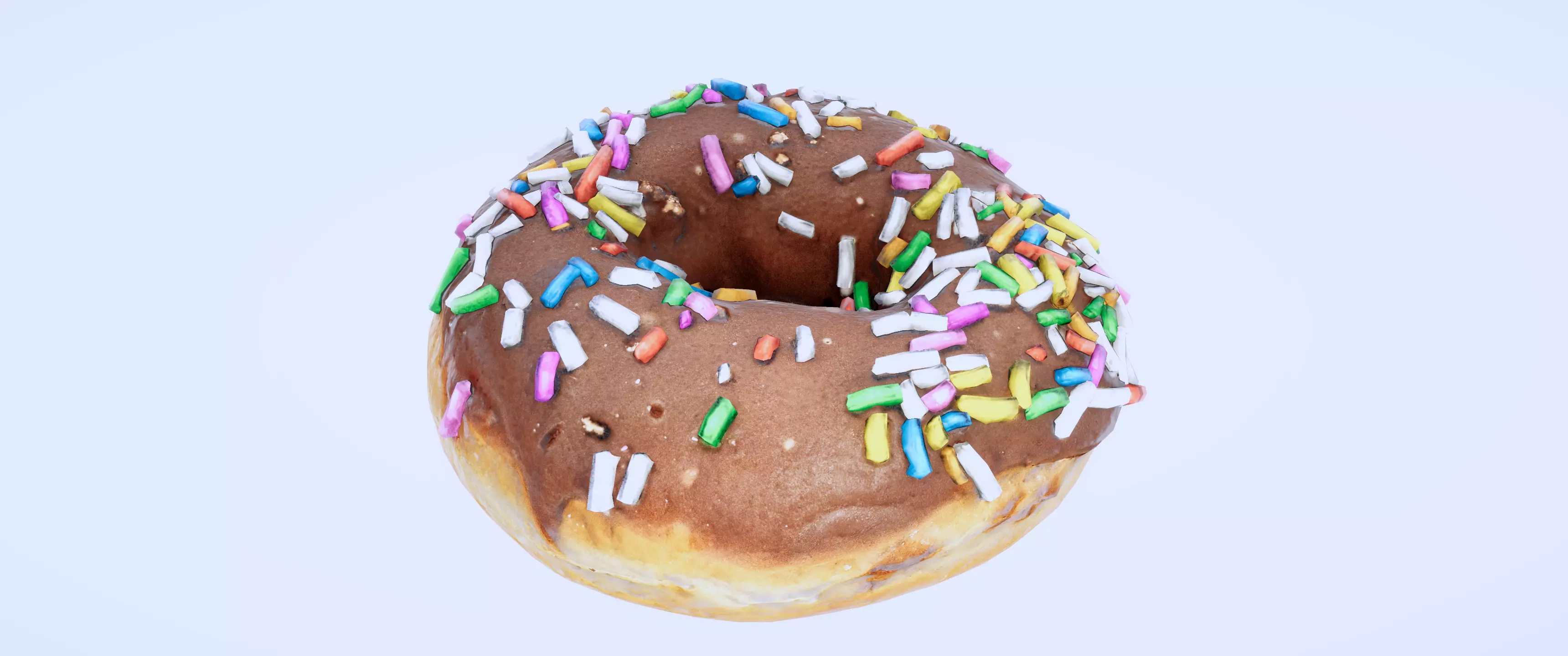 8k Doughnut with Sprinkles - 5 Levels of Detail Low-poly 3D model_0