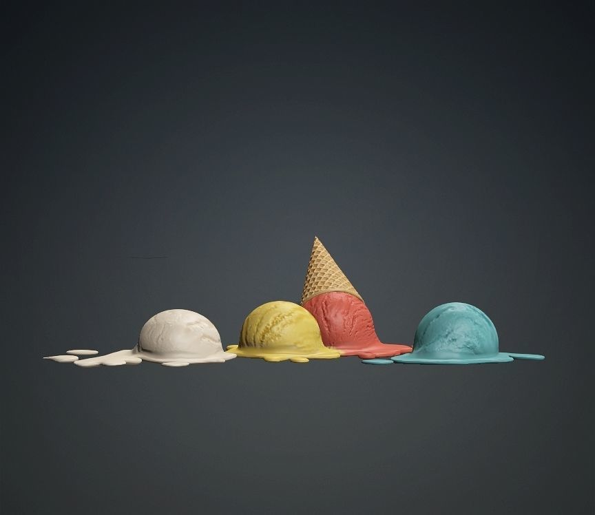Ice cream Free 3D model_1