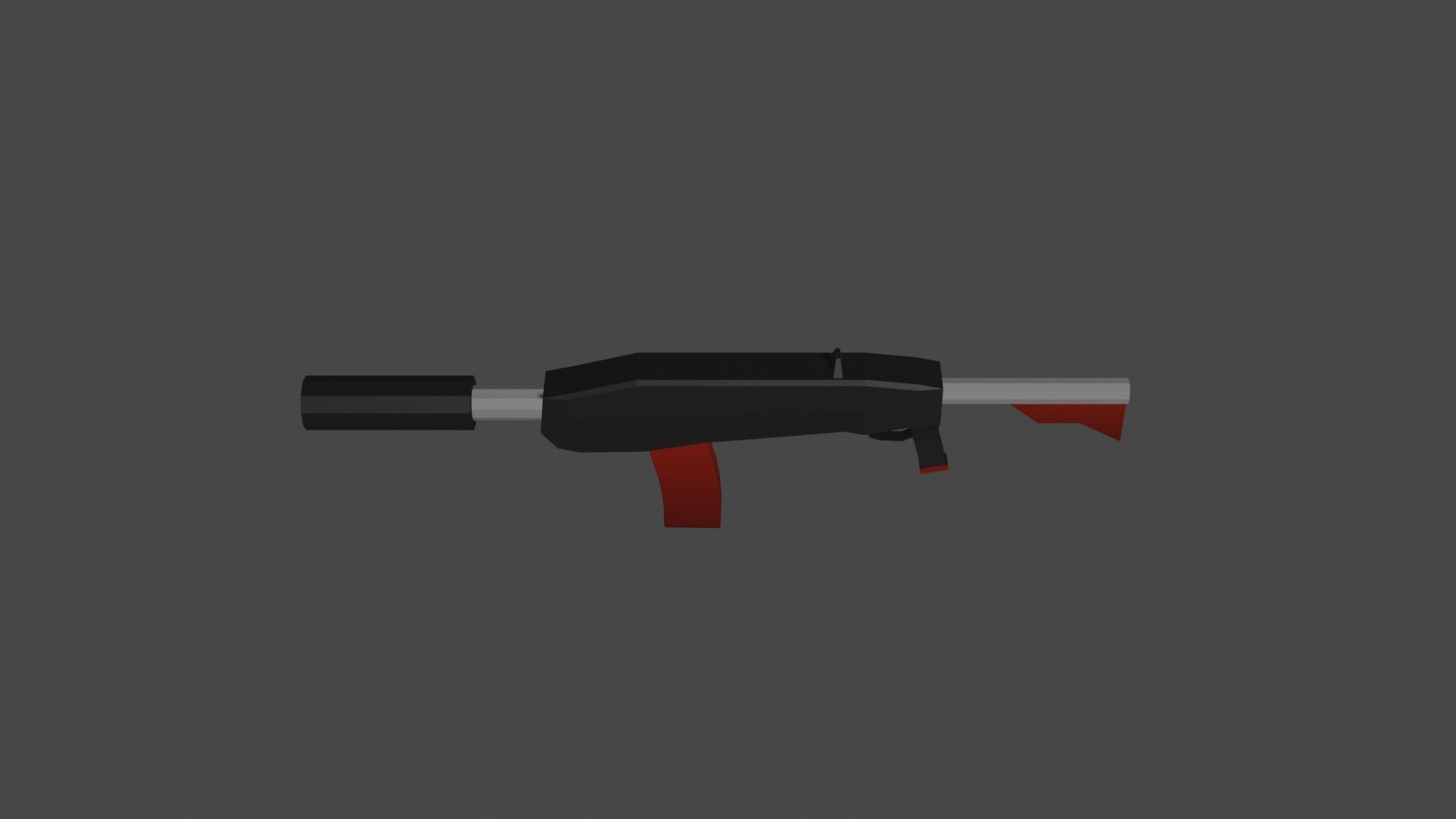 ShotGun gun Free low-poly 3D model_1