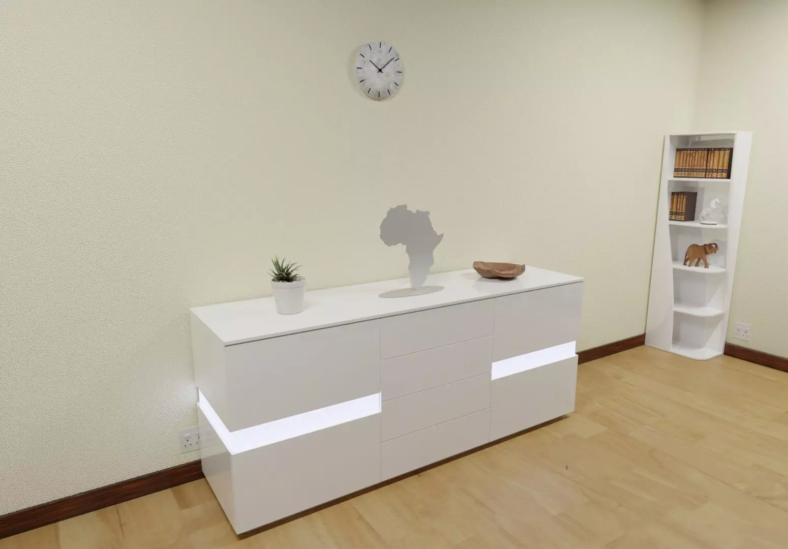 Server cabinet side table 3D model