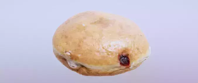 8k Glazed Jelly filled Doughnut - 5 Levels of Detail Low-poly 3D model