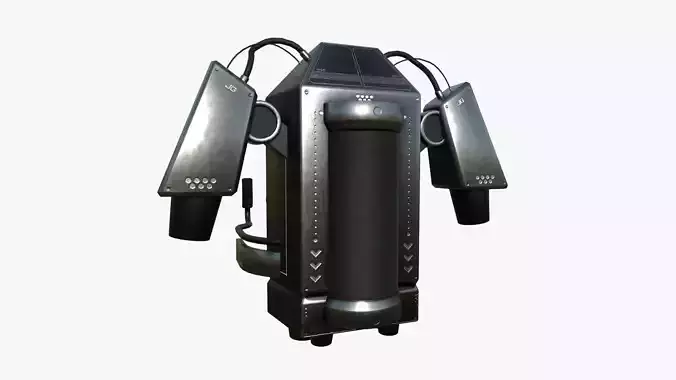 Jetpack G07 Steel - SciFi Character Design Low-poly 3D model