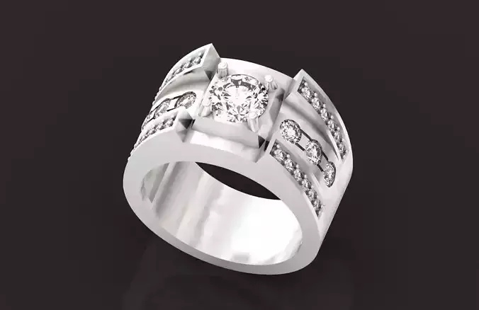 wide branded Italian Chimento woman ring  604 3D print model